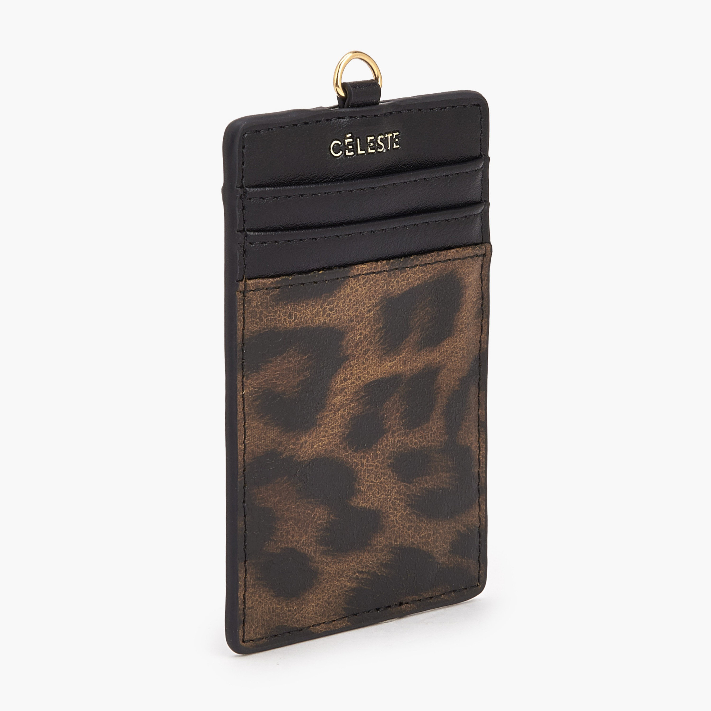 Celeste Animal Print Card Holder with Chain Strap-women-bagsandwallets-wallets-image-4