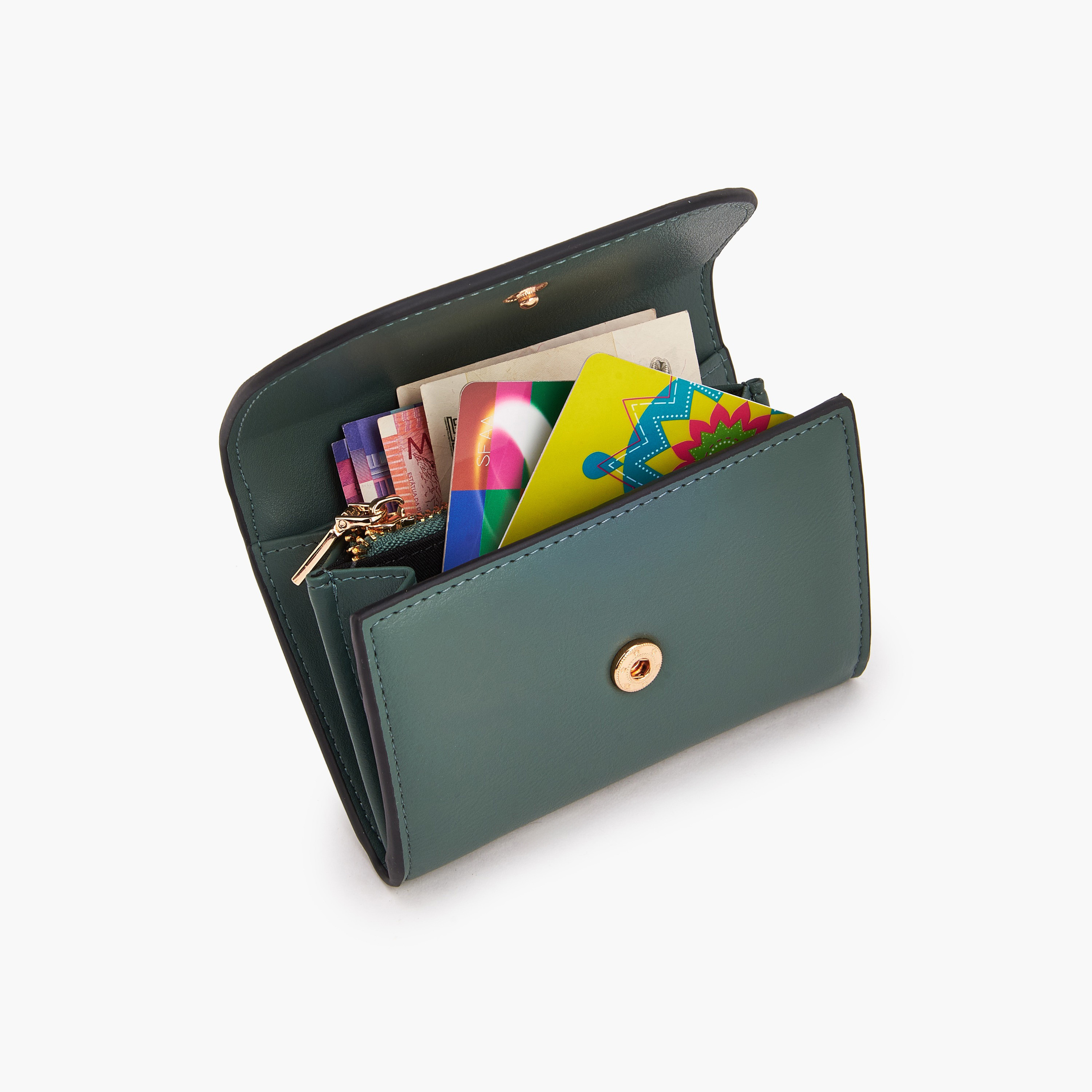 Celeste Solid Wallet with Button Closure-women-bagsandwallets-wallets-image-7