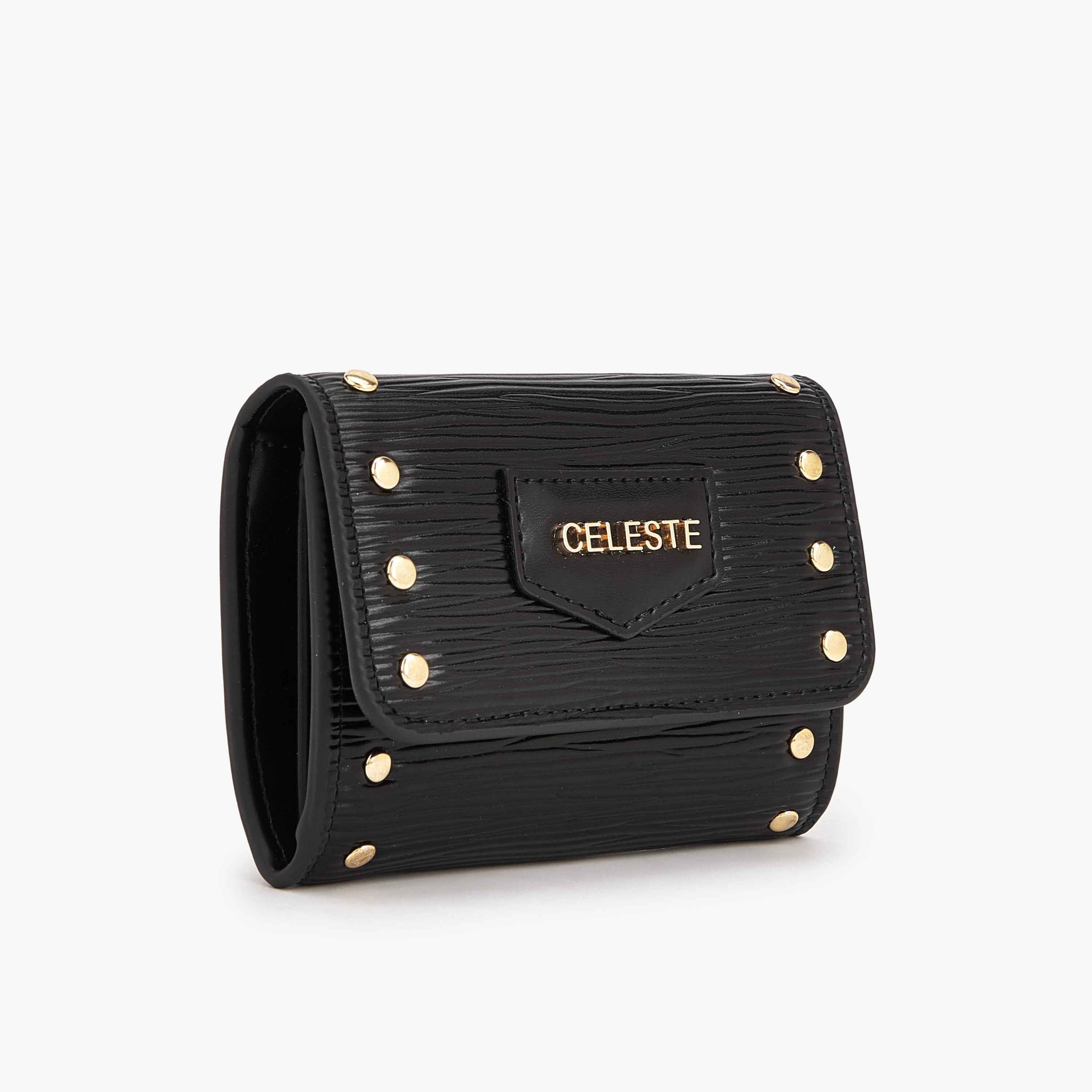 Celeste Stud Embellished Wallet with Button Closure-women-bagsandwallets-wallets-image-2