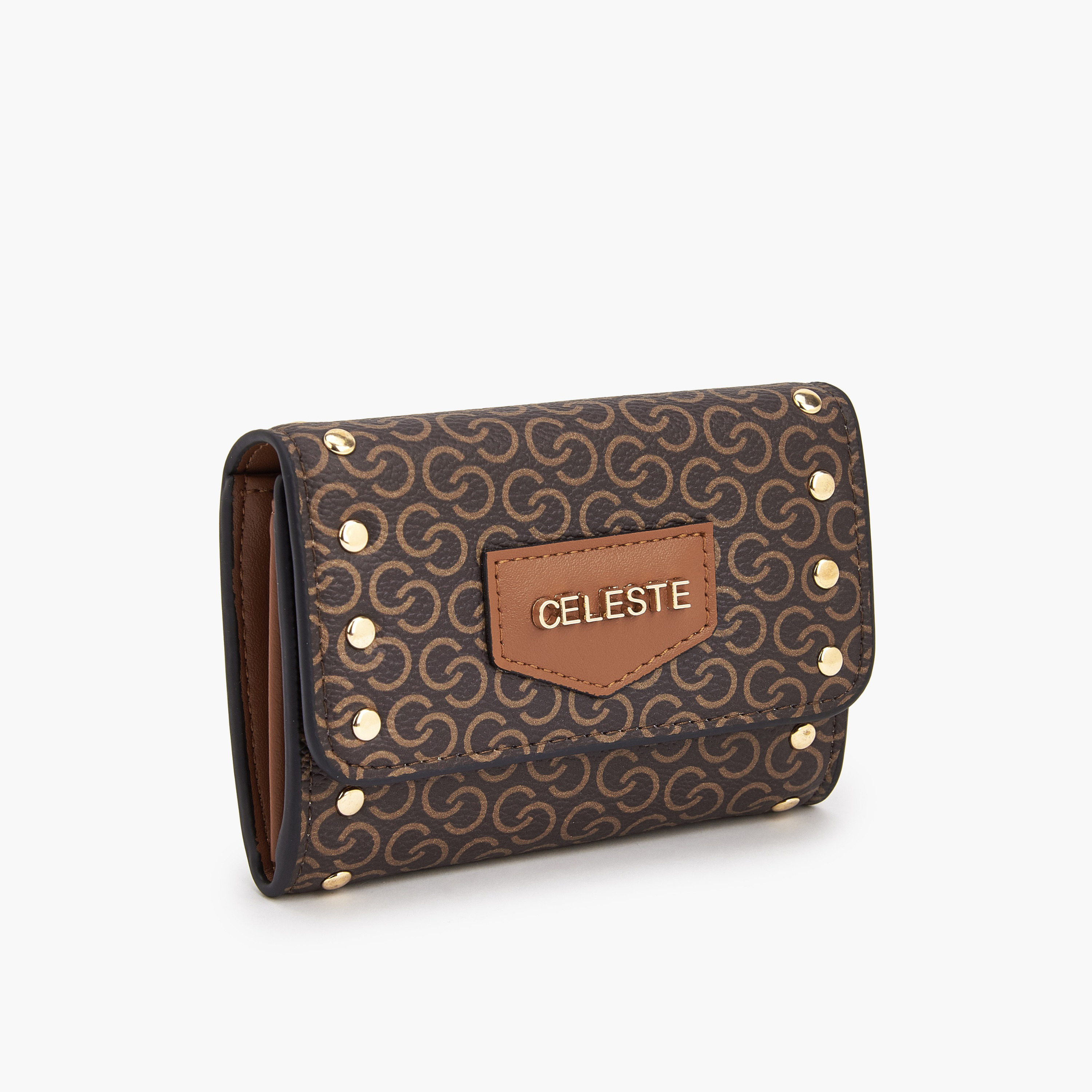 Celeste Stud Embellished Wallet with Button Closure-women-bagsandwallets-wallets-image-3