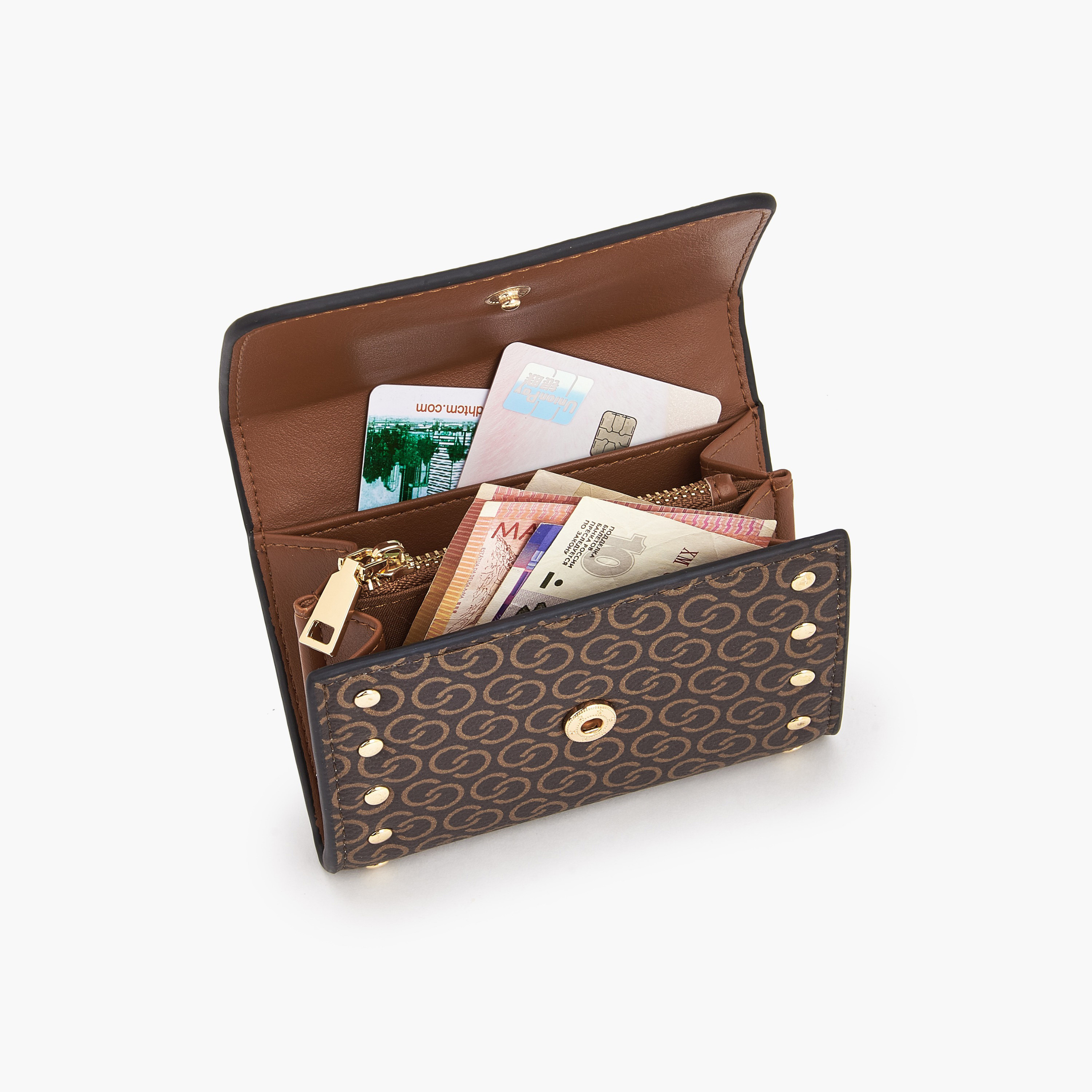 Celeste Stud Embellished Wallet with Button Closure-women-bagsandwallets-wallets-image-7