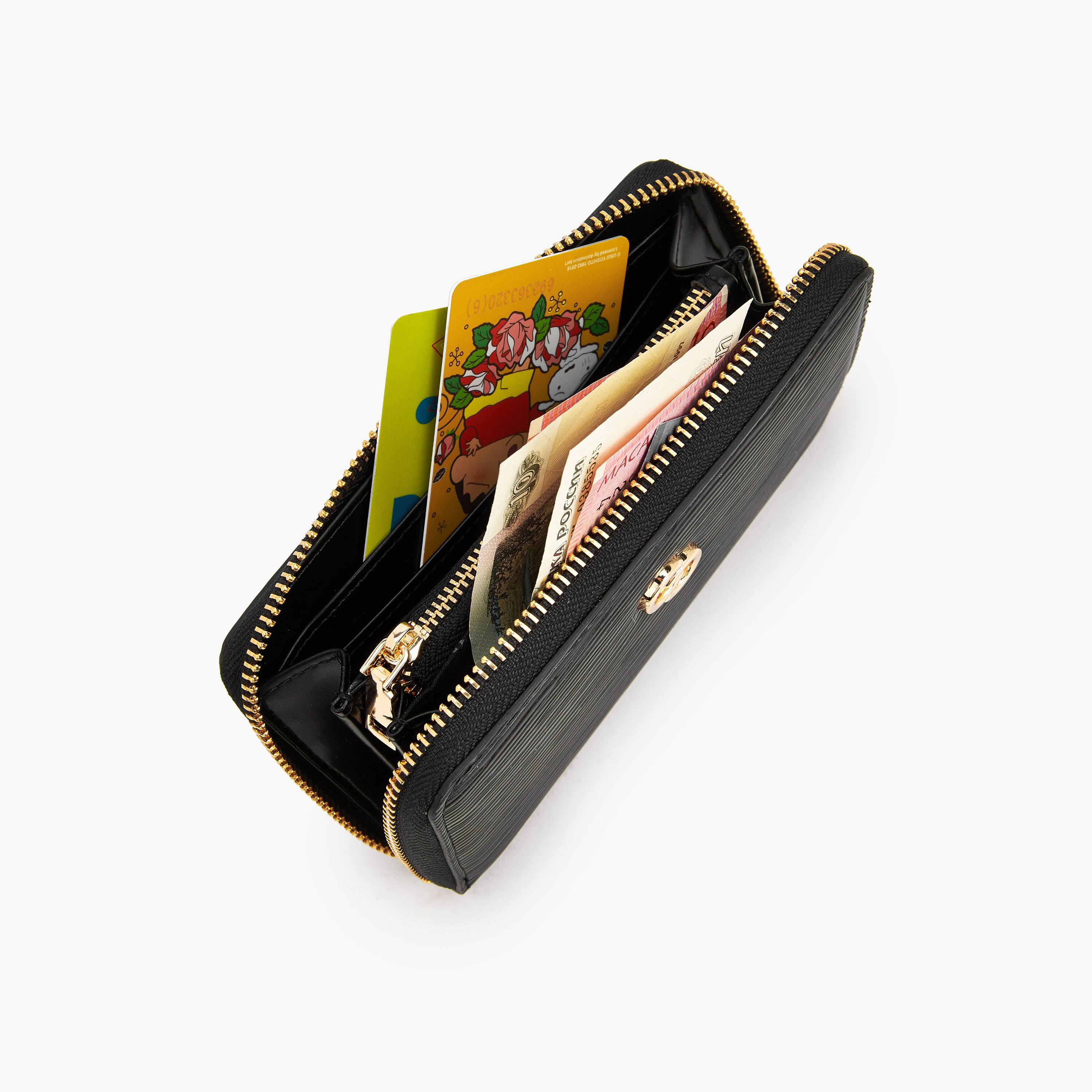 محفظة بارزة الملمس بسحاب من سيليست-women-bagsandwallets-wallets-image-1