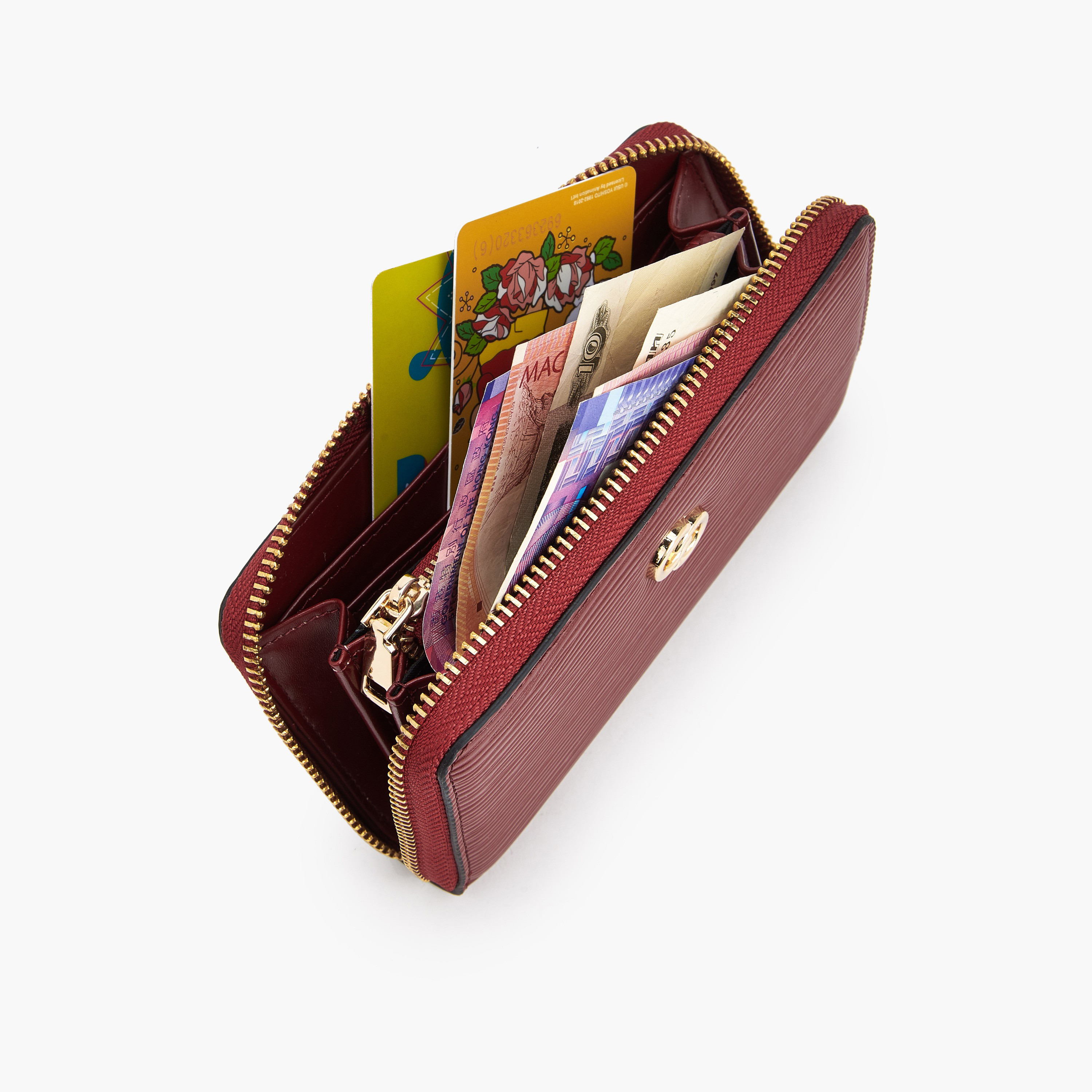 محفظة بارزة الملمس بسحاب من سيليست-women-bagsandwallets-wallets-image-1