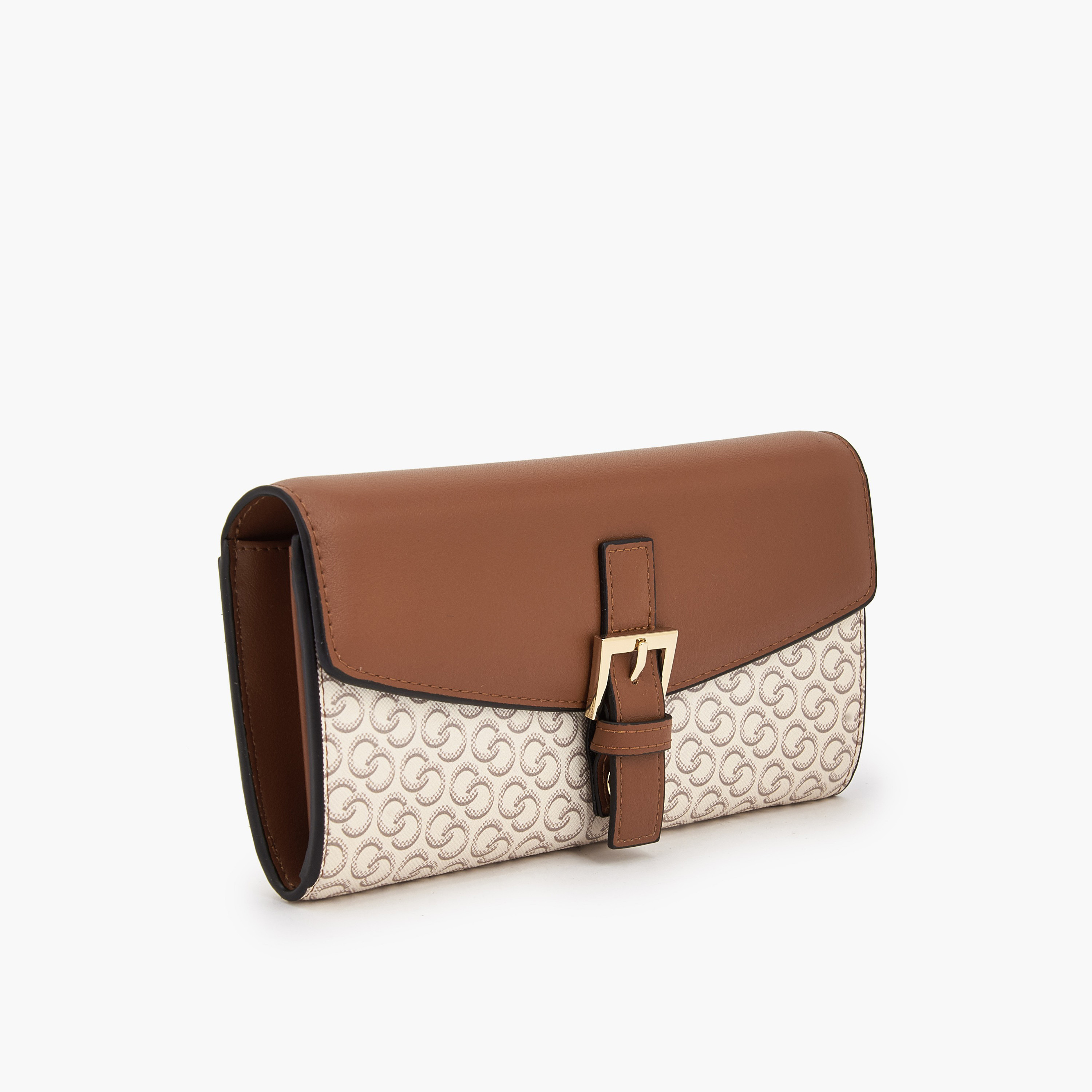 Celeste Monogram Print Wallet with Button Closure-women-bagsandwallets-wallets-image-2