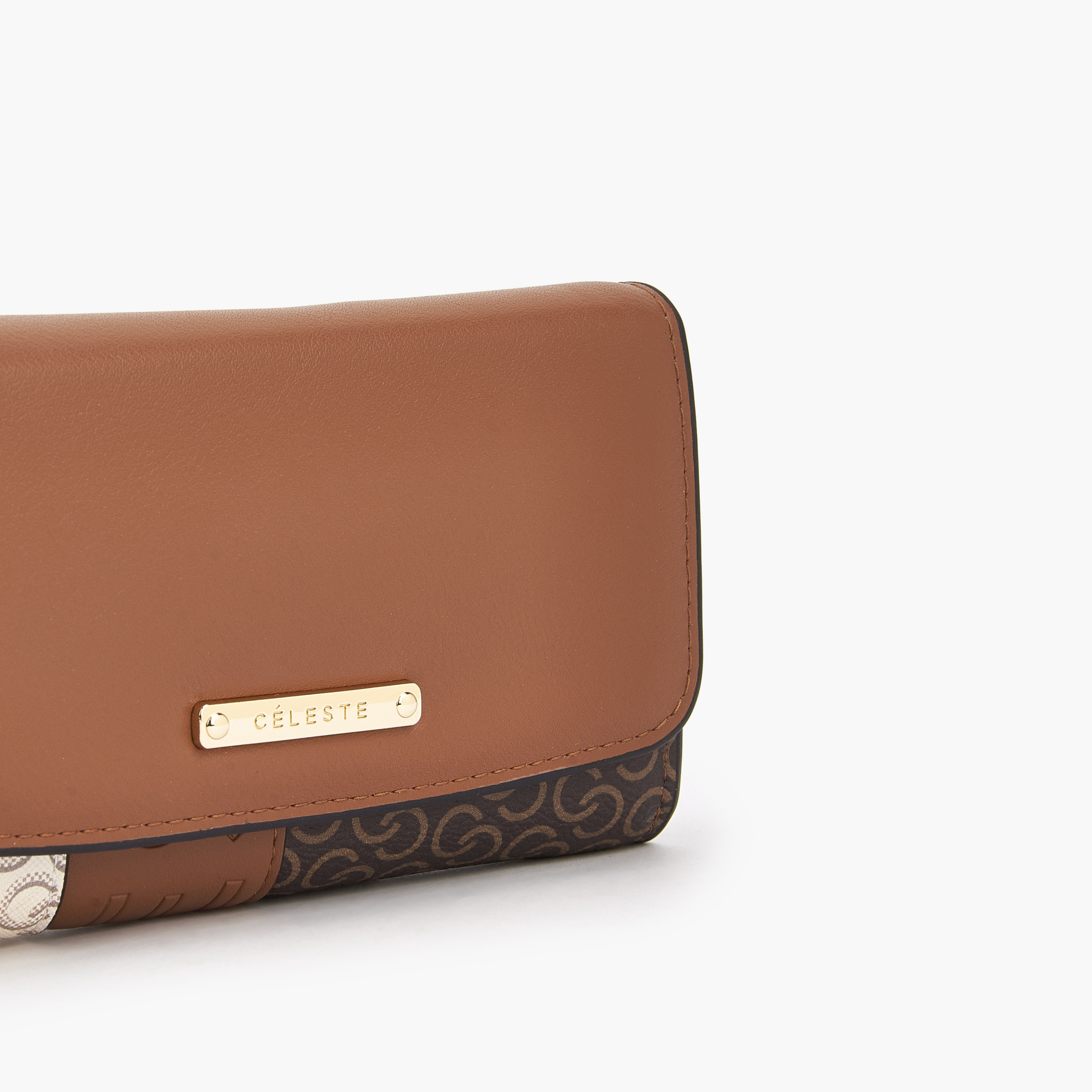 Celeste Monogram Print Wallet with Button Closure-women-bagsandwallets-wallets-image-3