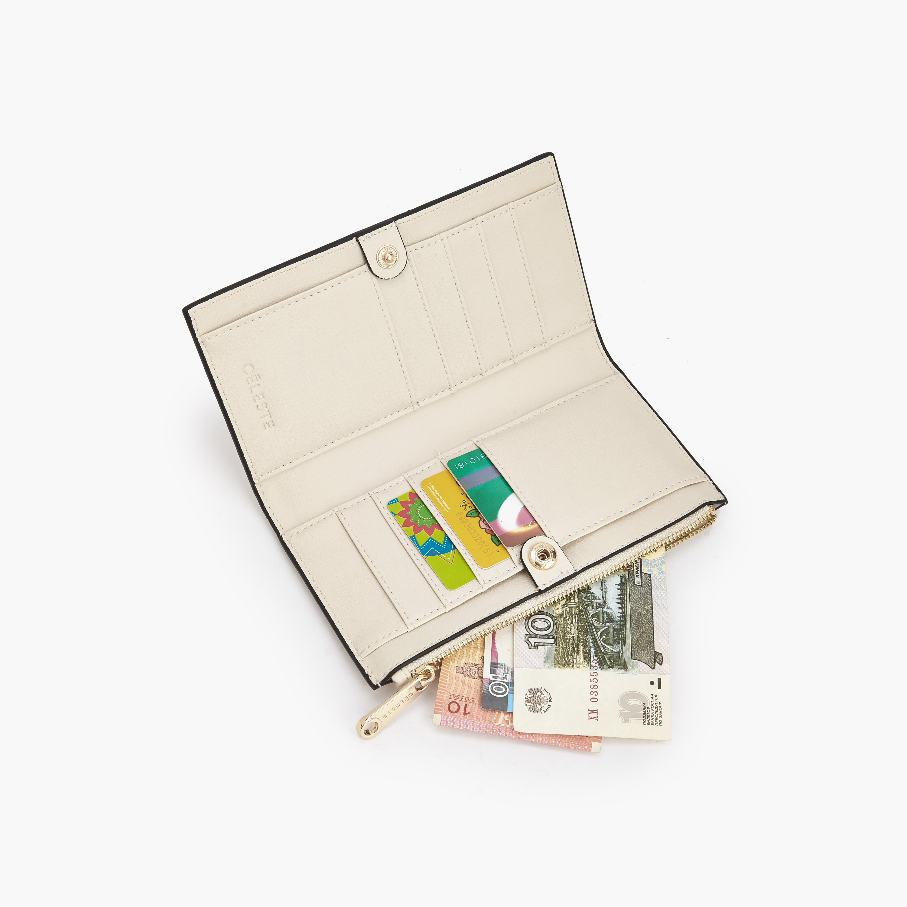 Celeste Monogram Embossed Wallet with Button Closure-women-bagsandwallets-wallets-image-7