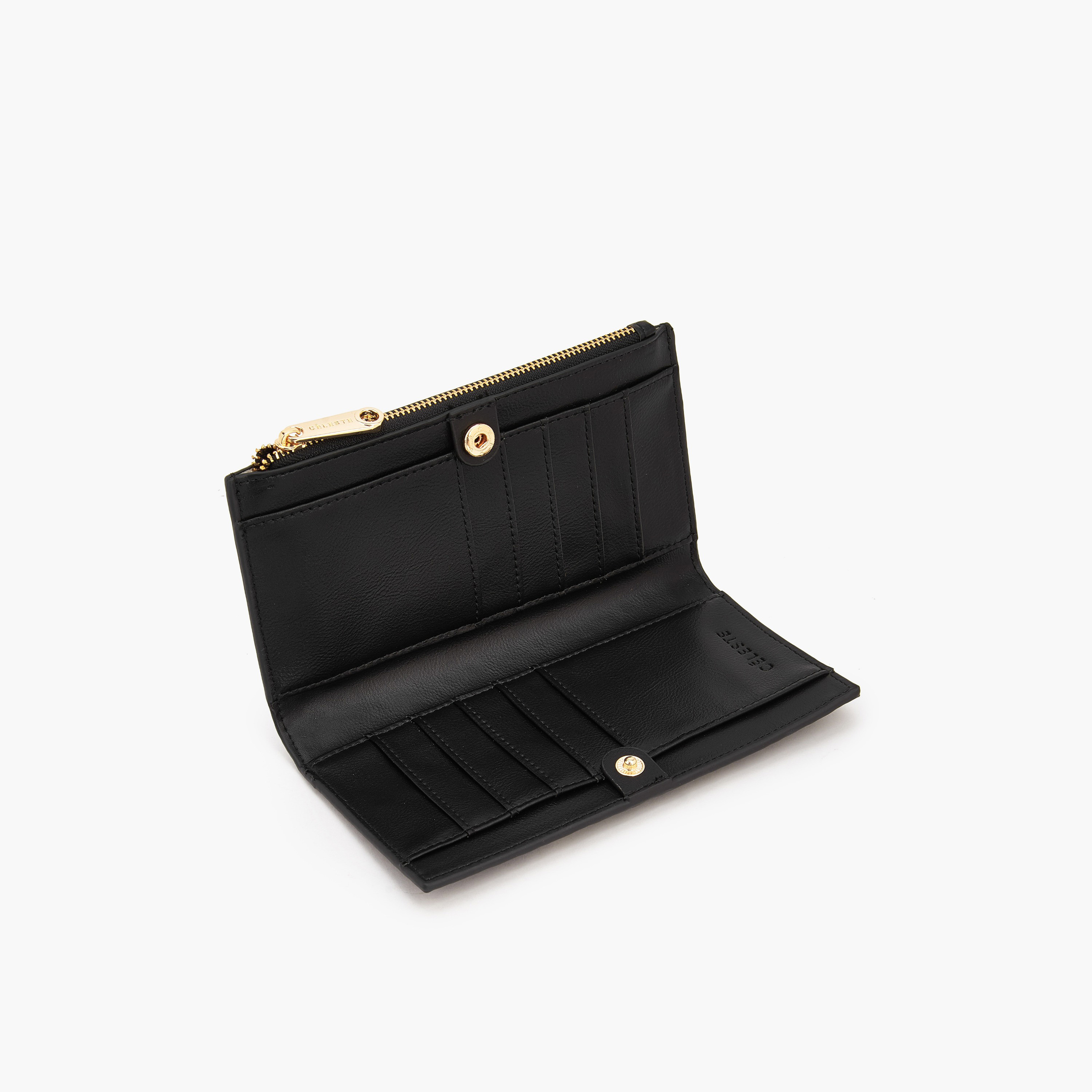 محفظة بنقوش مونوجرام مع زر إغلاق من سيليست-women-bagsandwallets-wallets-image-6