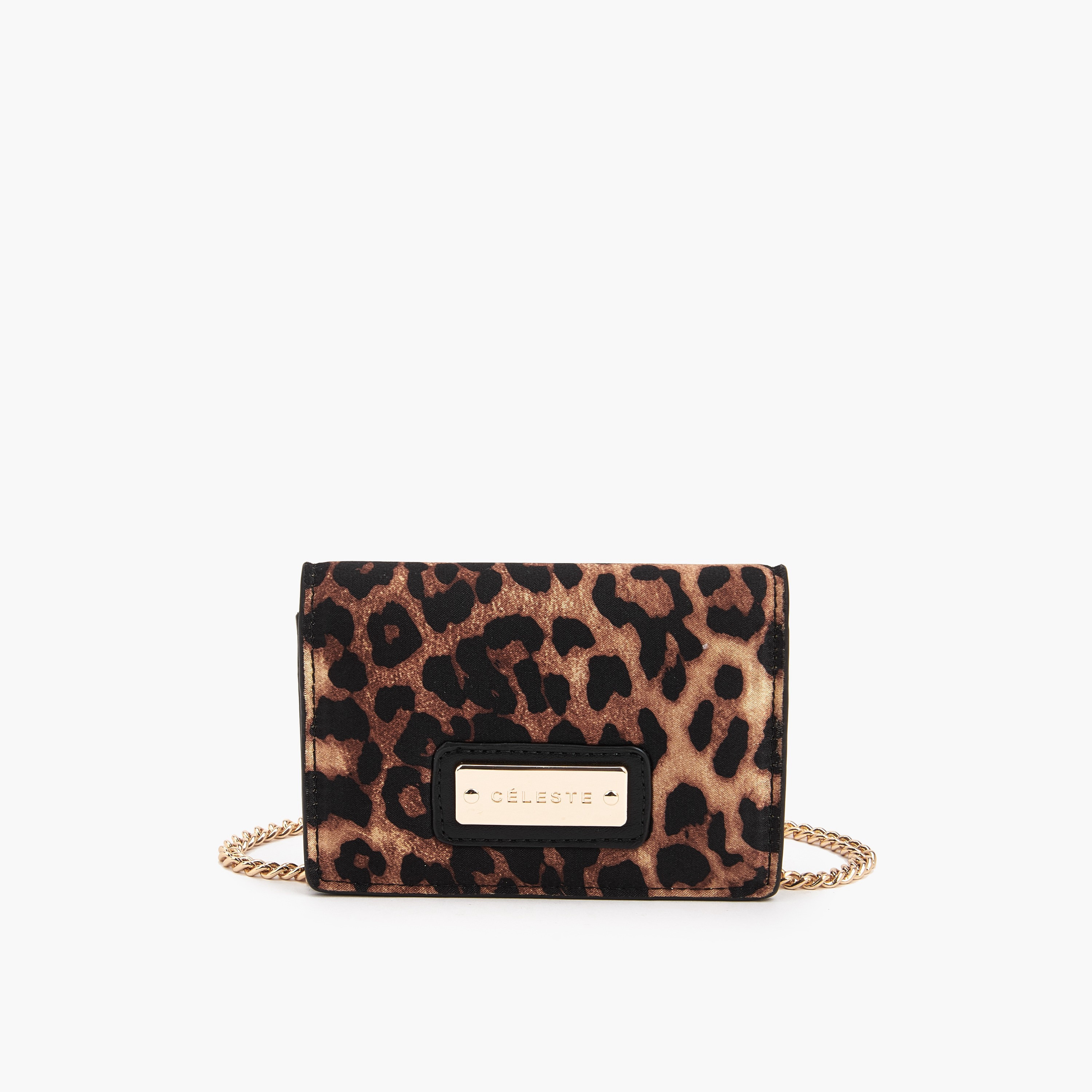 شنطة كروس بودي بطبعات جلد الحيوان وحزام سلسلة من سيليست-women-bagsandwallets-handbags-image-1