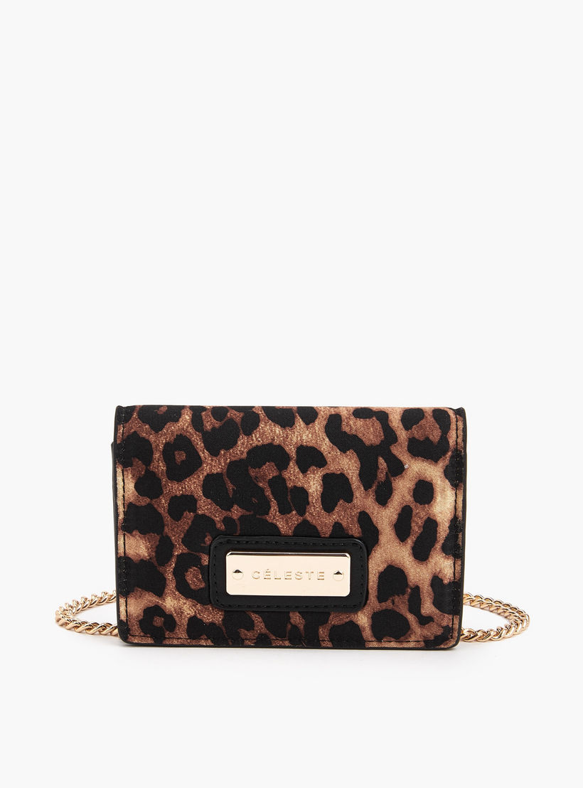 شنطة كروس بودي بطبعات جلد الحيوان وحزام سلسلة من سيليست-women-bagsandwallets-handbags-image-1