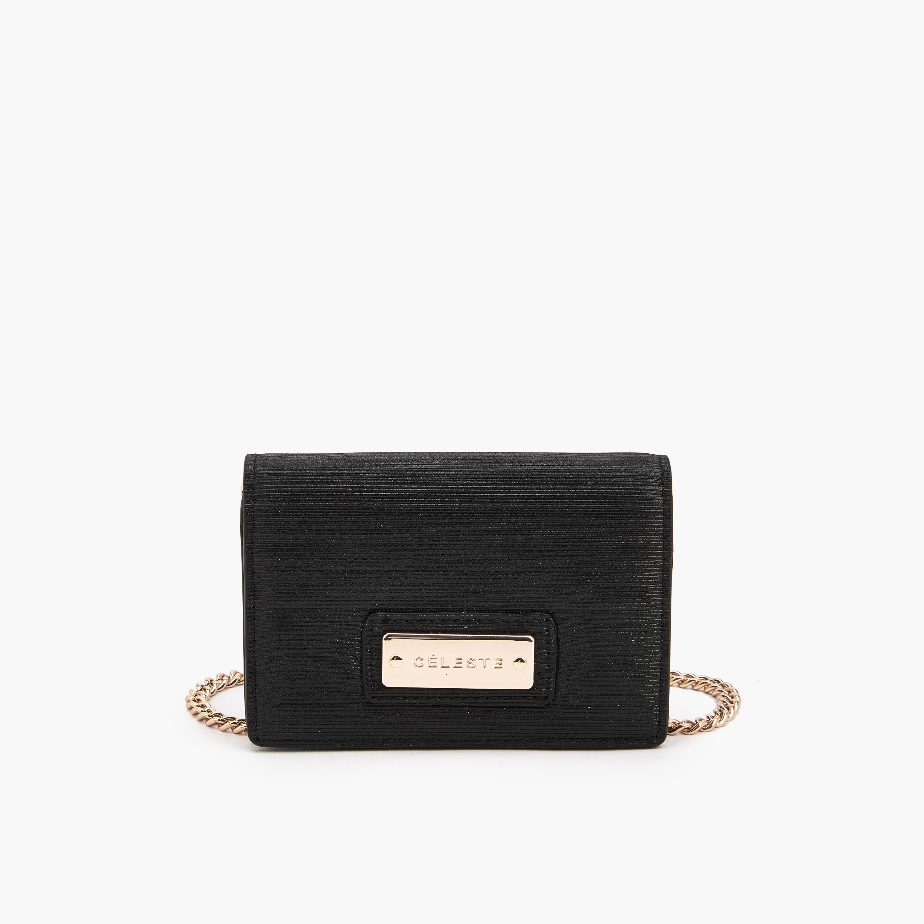 شنطة كروس بودي بارزة الملمس بحزام سلسلة من سيليست-women-bagsandwallets-handbags-image-1