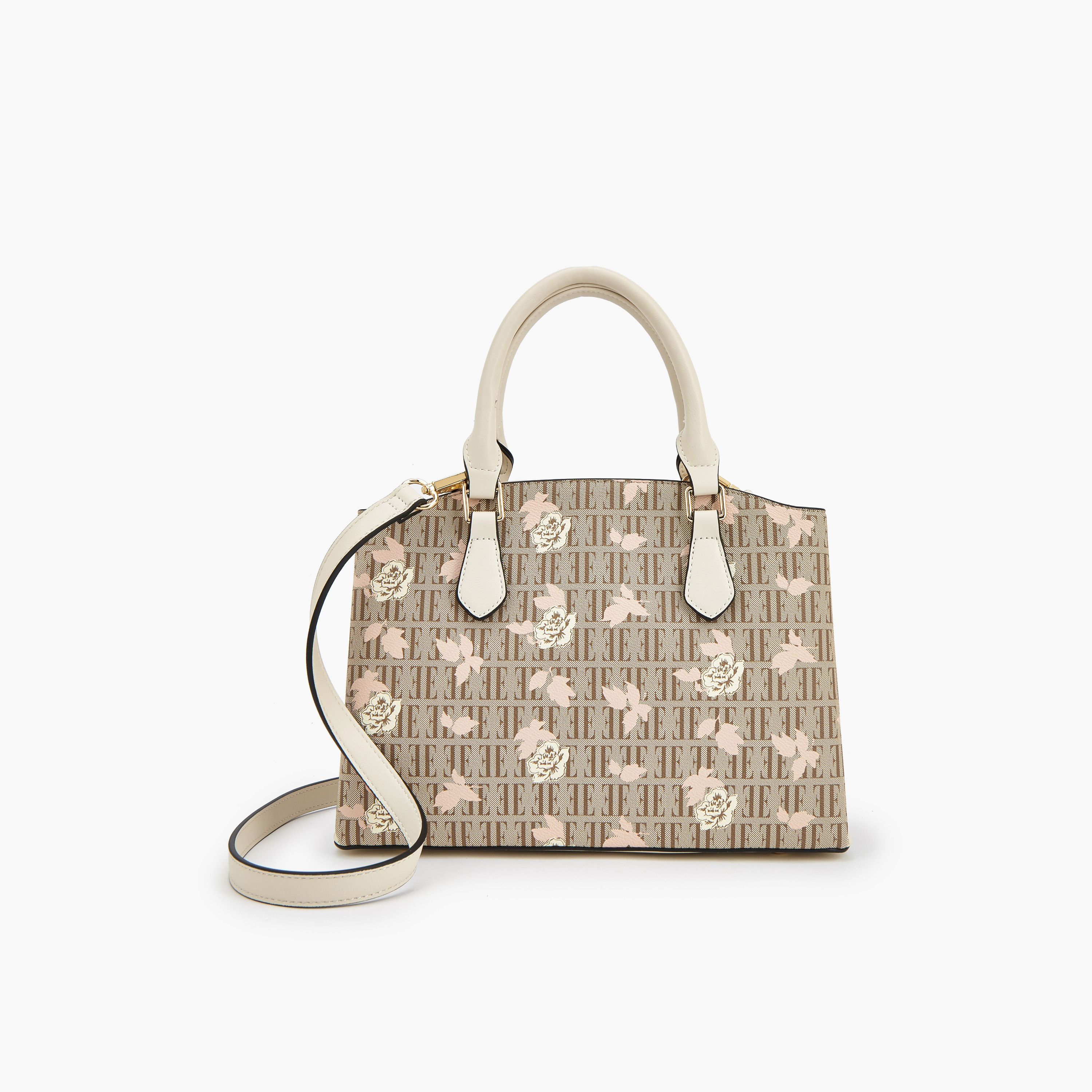 شنطة ساتشل بطبعات مونوجرام وزهور مع حزام قابل للفصل من إيل-women-bagsandwallets-handbags-image-6