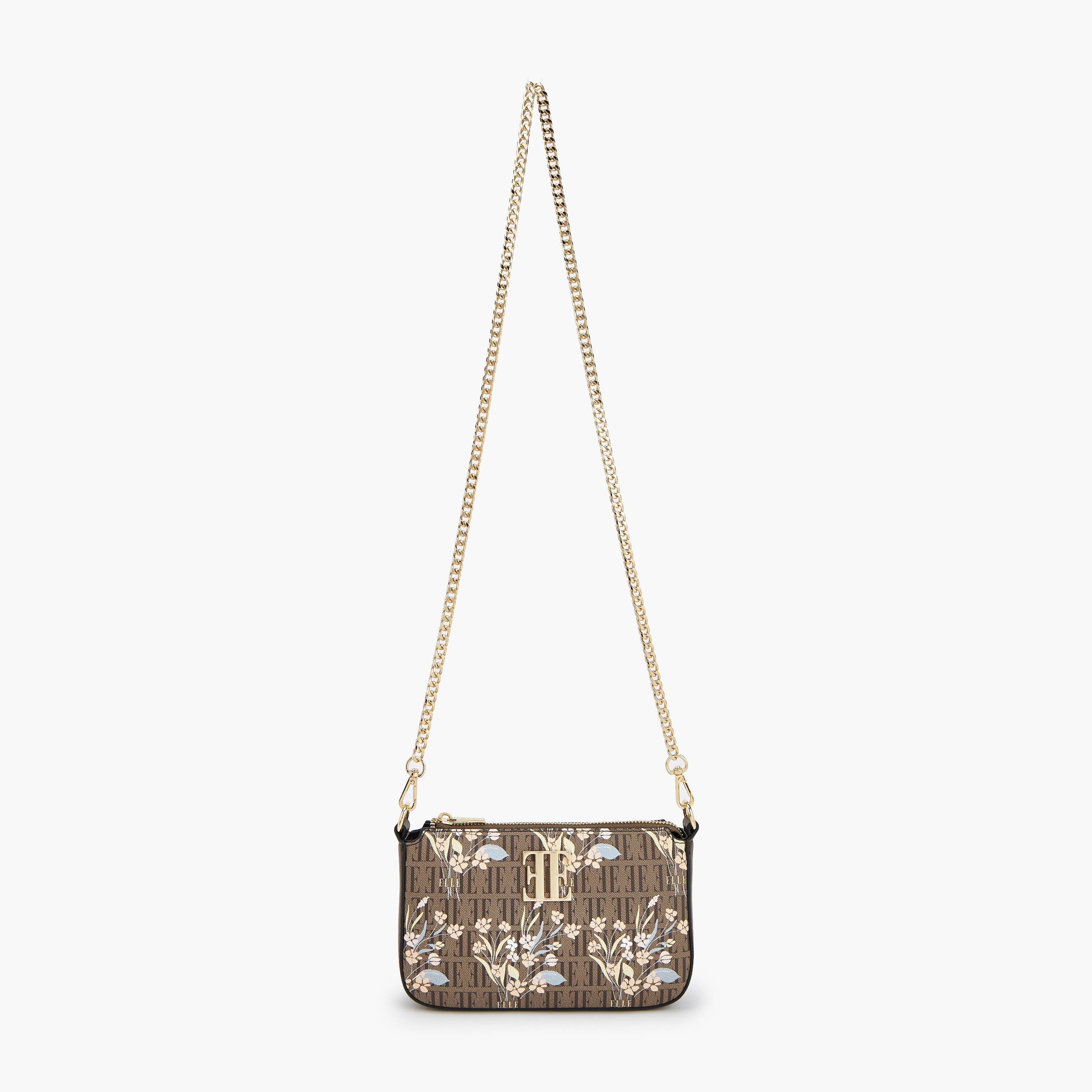 شنطة كروس بودي بطبعات مونوجرام وأزهار وحزام سلسلة من إيل-women-bagsandwallets-handbags-image-3