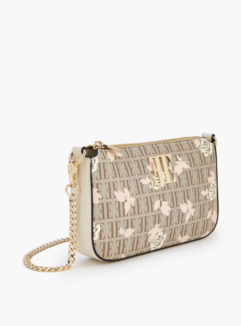شنطة كروس بودي بطبعات مونوجرام وأزهار وحزام سلسلة من إيل-women-bagsandwallets-handbags-image-4