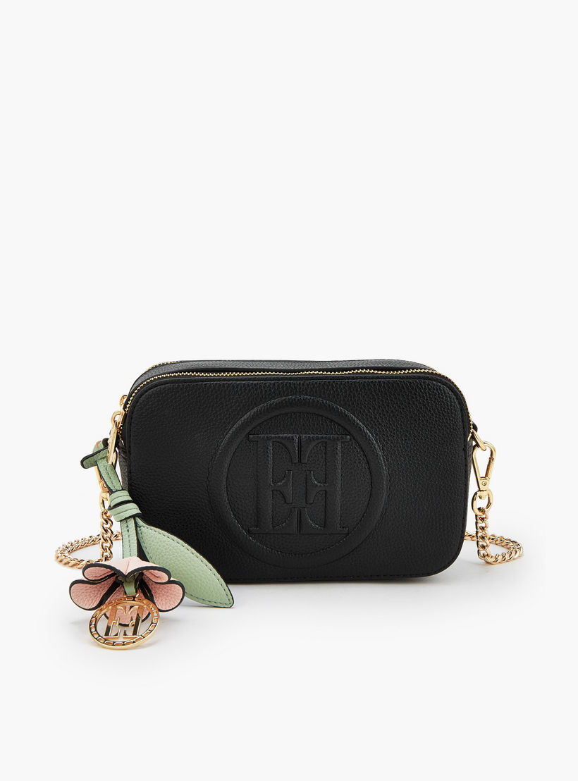 Elle Monogram Embossed Crossbody Bag with Chain Strap-women-bagsandwallets-handbags-image-1