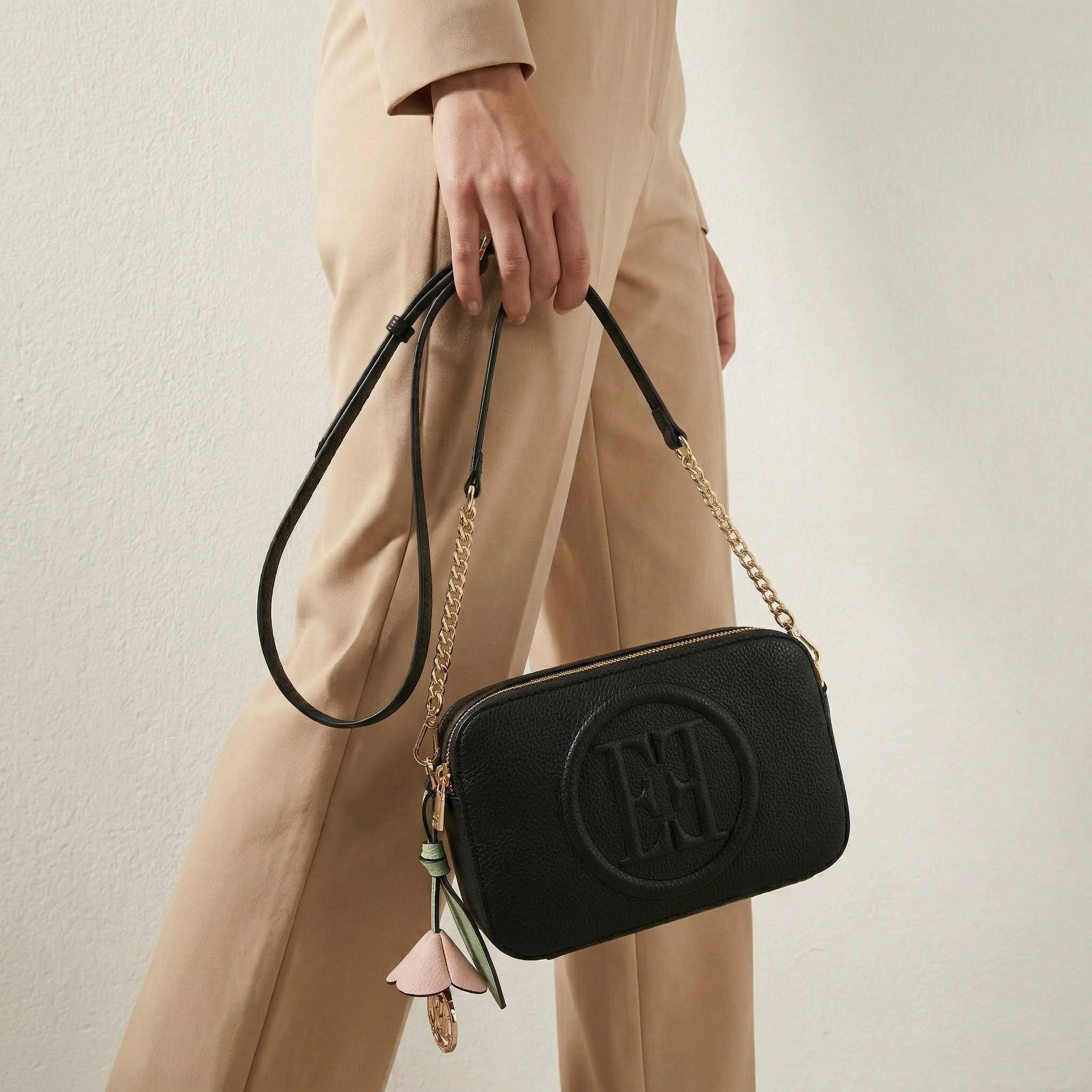 Elle Monogram Embossed Crossbody Bag with Chain Strap-women-bagsandwallets-handbags-image-2