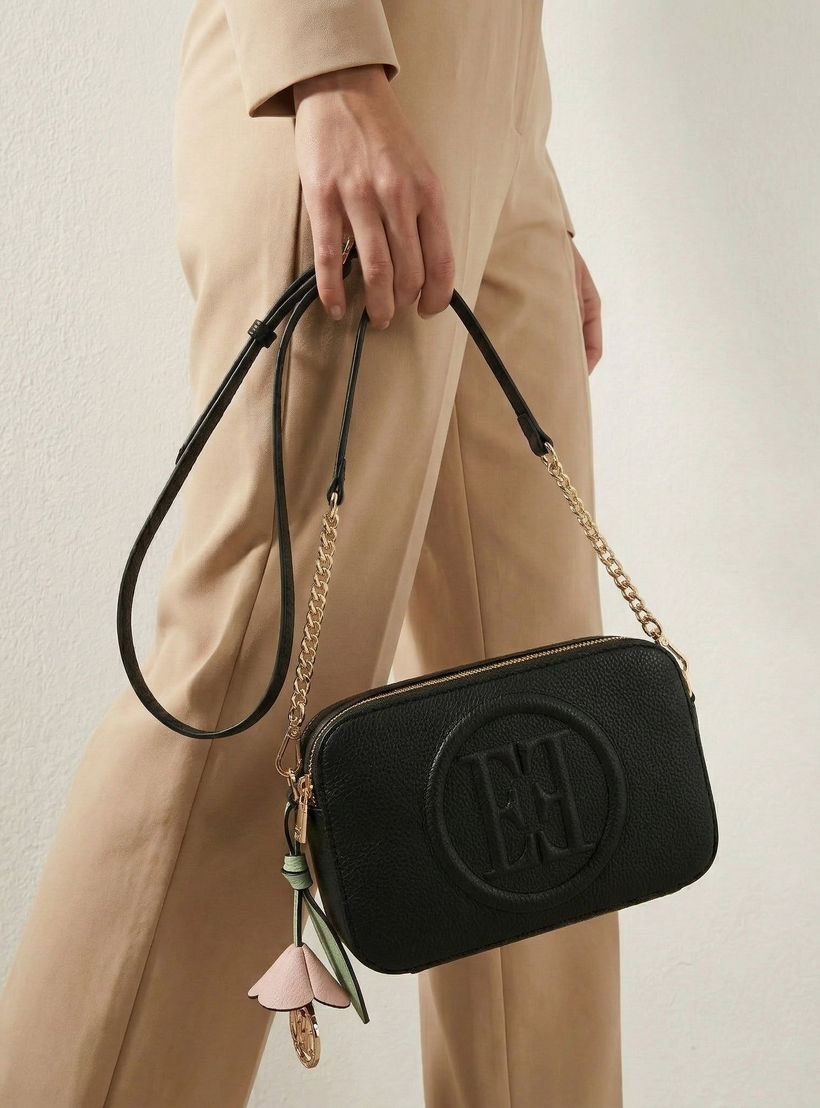 Elle Monogram Embossed Crossbody Bag with Chain Strap-women-bagsandwallets-handbags-image-2