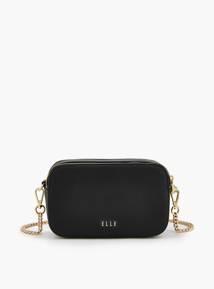 Elle Monogram Embossed Crossbody Bag with Chain Strap-women-bagsandwallets-handbags-image-6