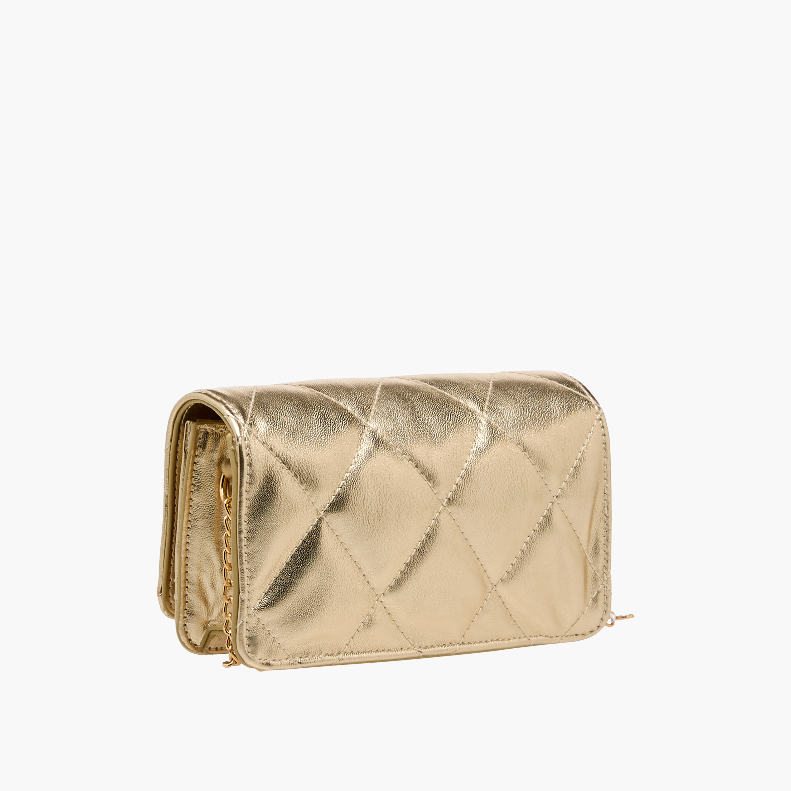 Little Missy Quilted Crossbody Bag with Chain Strap-girls-accessories-bags-image-3