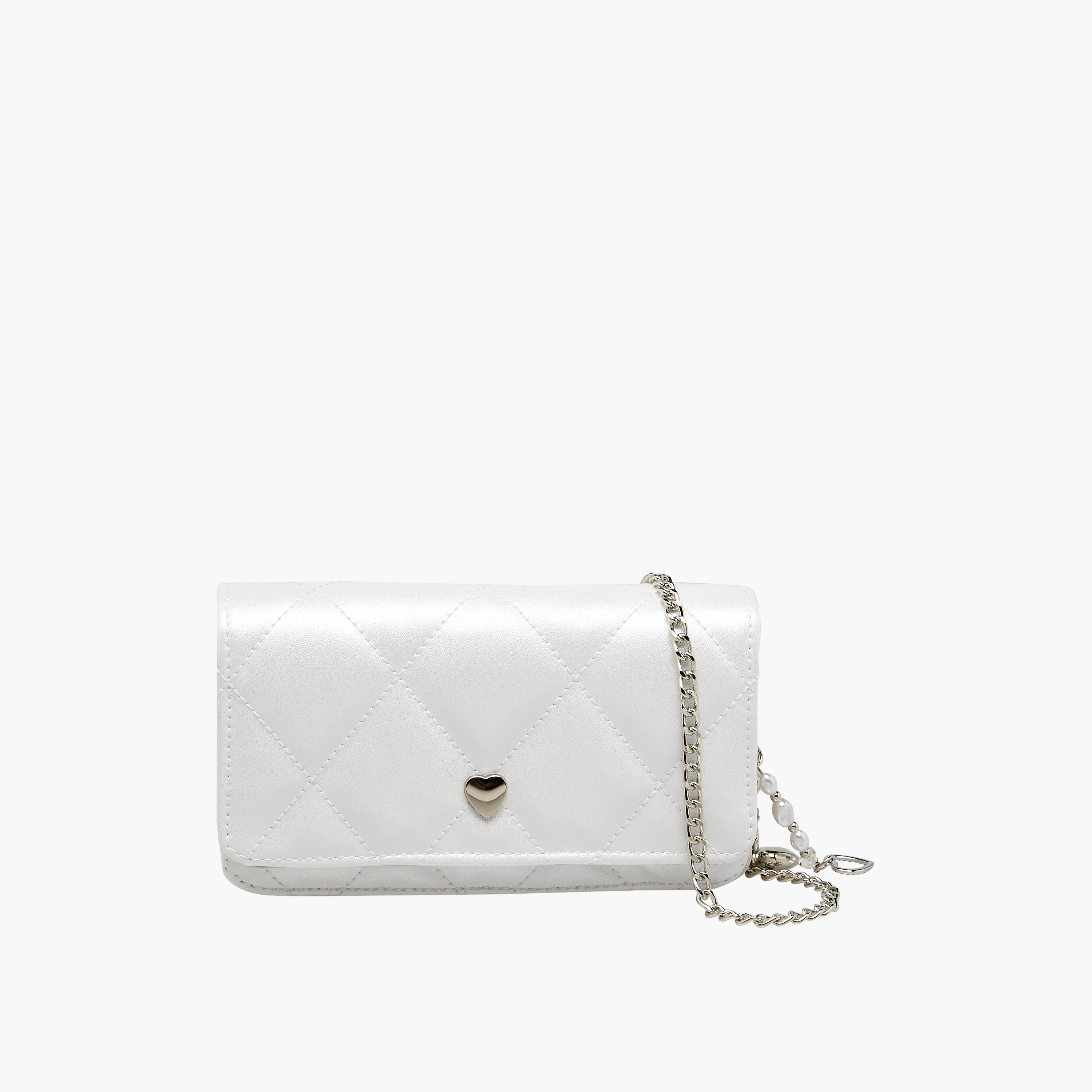 شنطة كروس بودي مبطنة بحزام سلسلة من ليتل ميسي-girls-accessories-bags-image-1