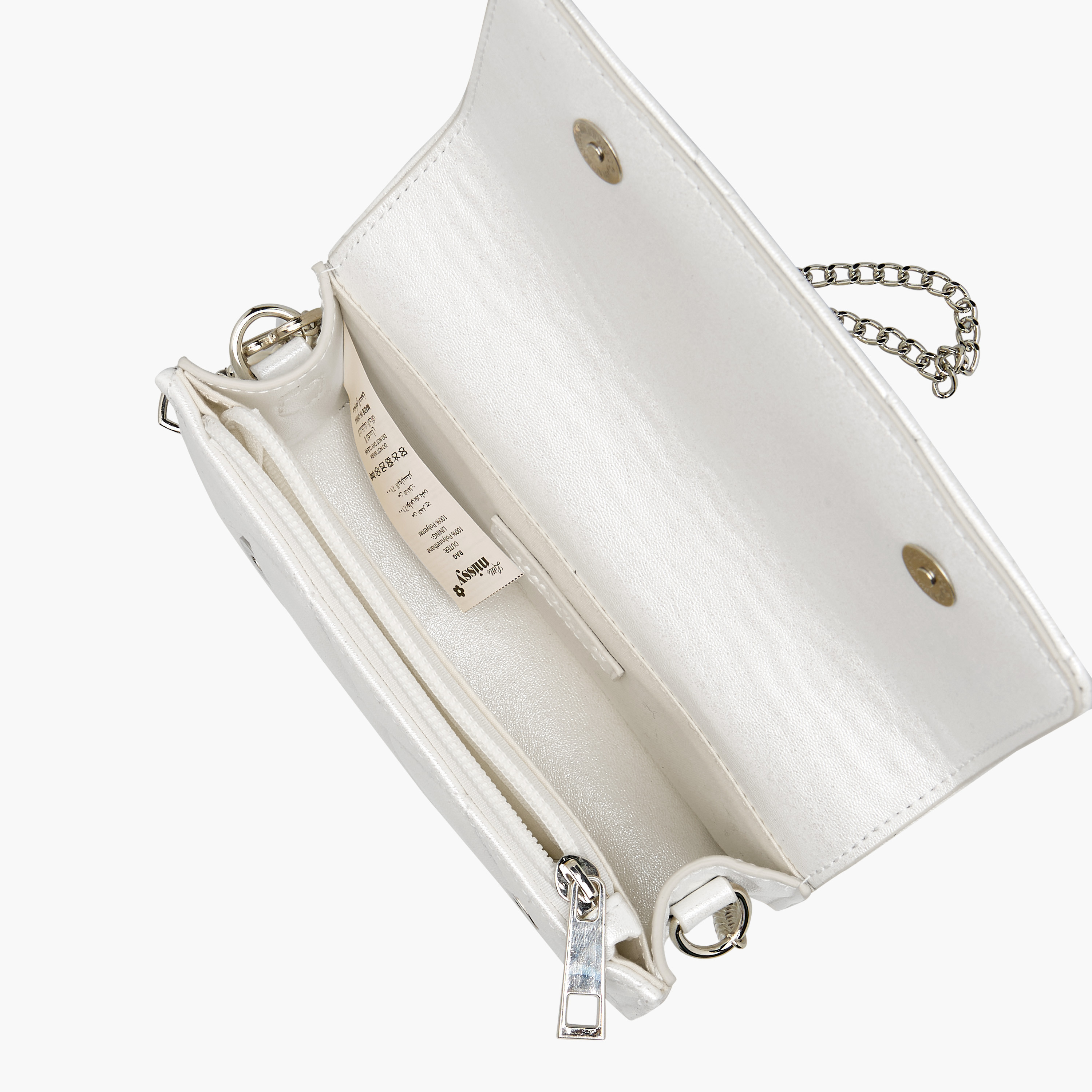 شنطة كروس بودي مبطنة بحزام سلسلة من ليتل ميسي-girls-accessories-bags-image-7