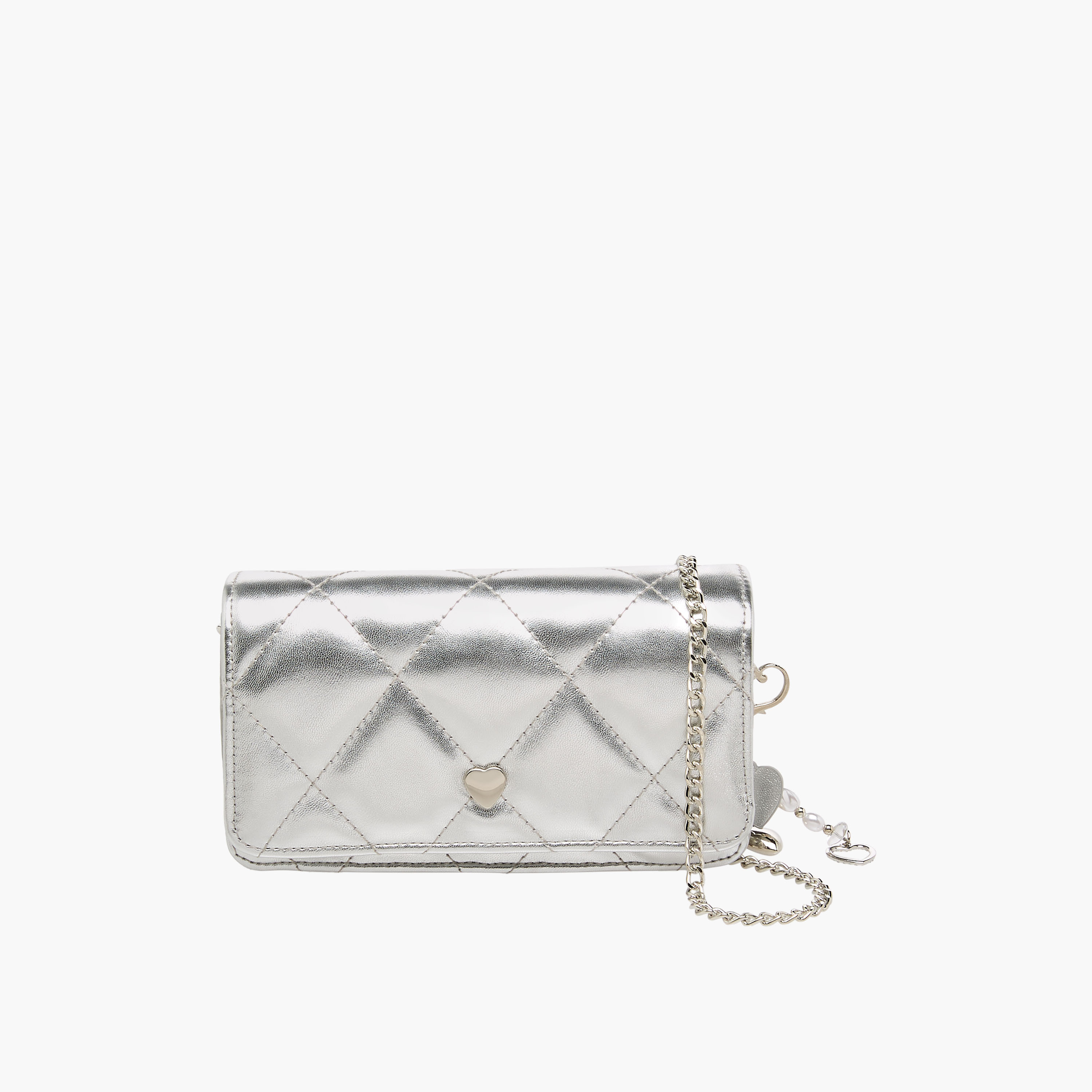 شنطة كروس بودي مبطنة بحزام سلسلة من ليتل ميسي-girls-accessories-bags-image-1