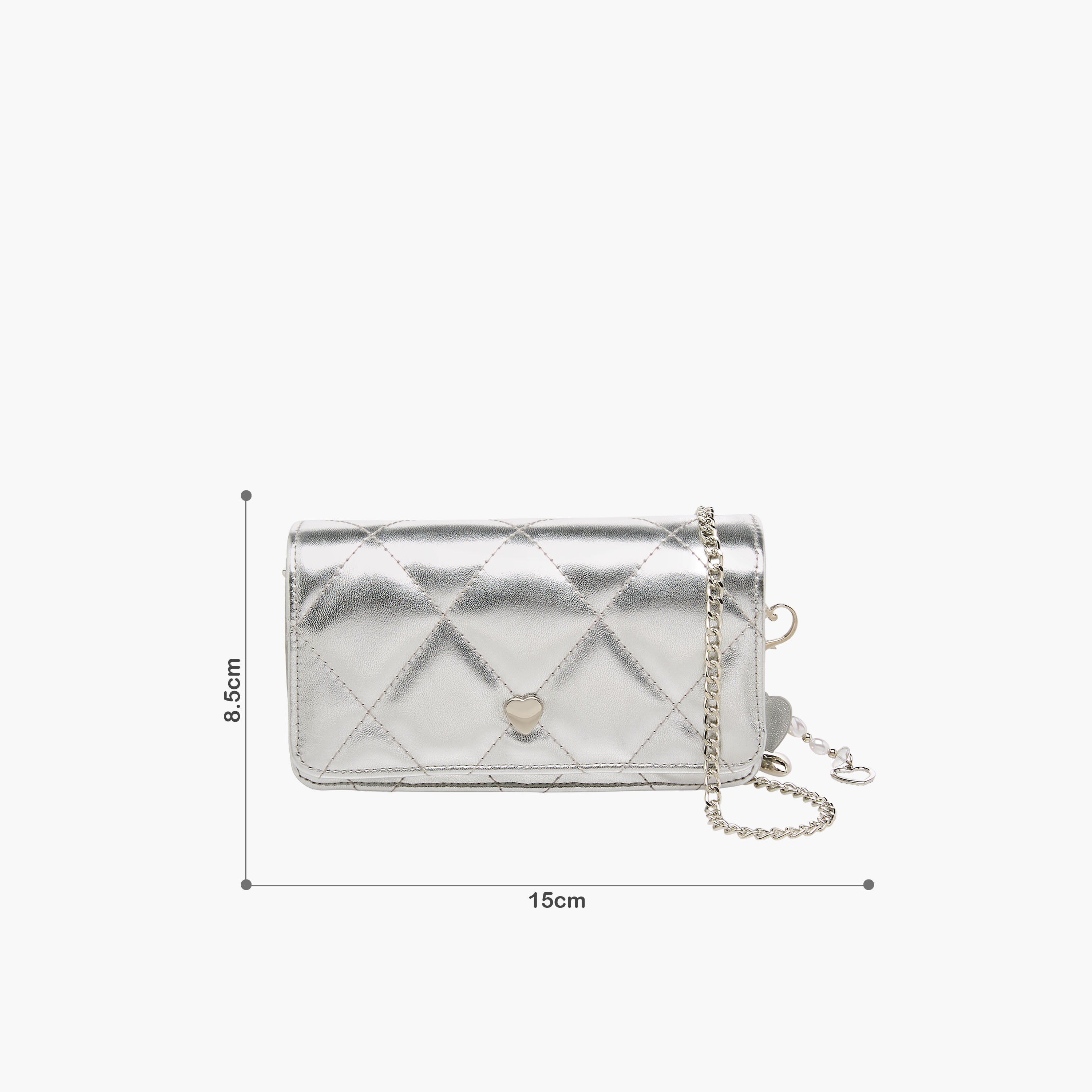 شنطة كروس بودي مبطنة بحزام سلسلة من ليتل ميسي-girls-accessories-bags-image-2