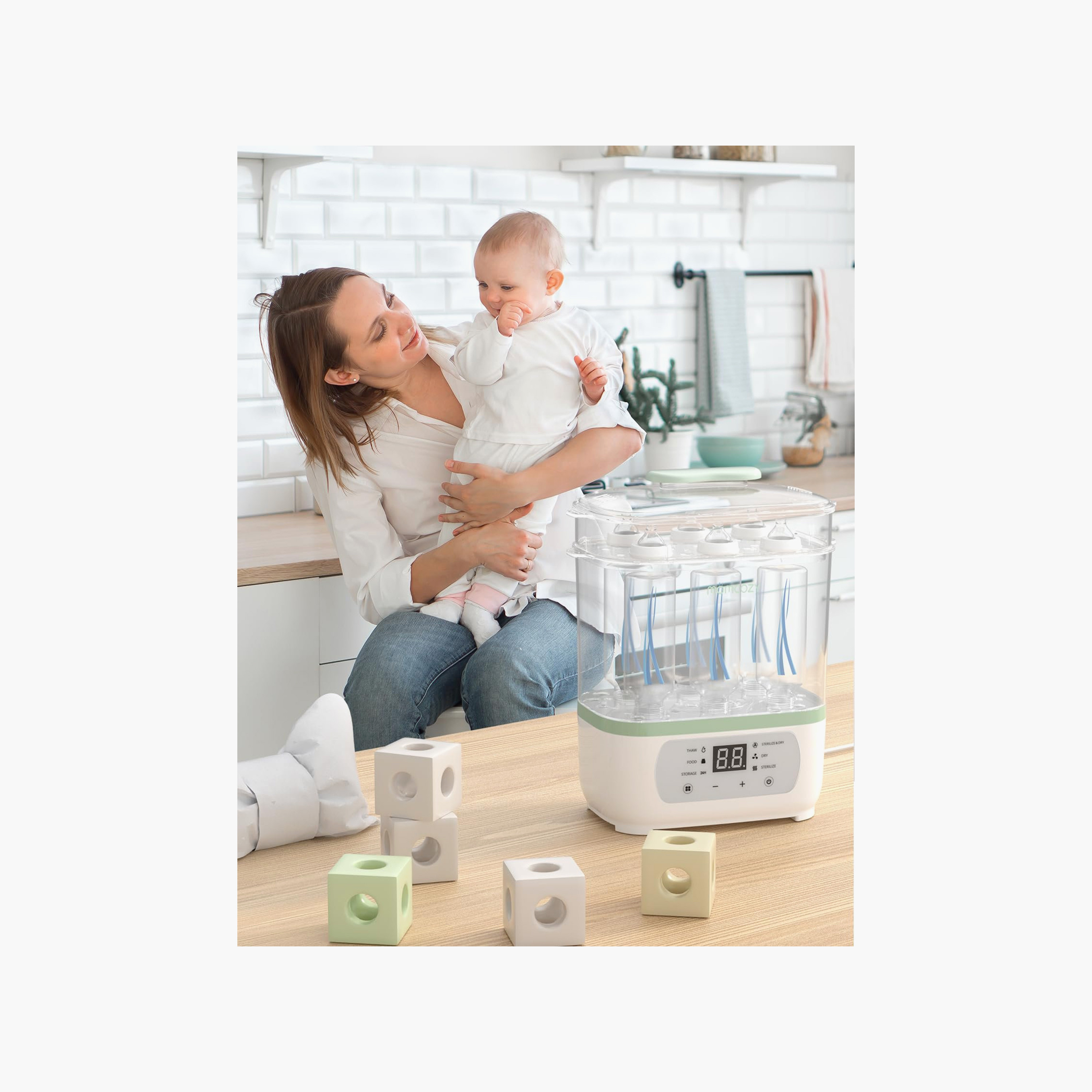 جهاز تعقيم وتجفيف الرضّاعات 8 في 1 مع تعقيم متعدد المراحل من مومكوزي-baby-feeding-sterilizersandwarmers-image-9
