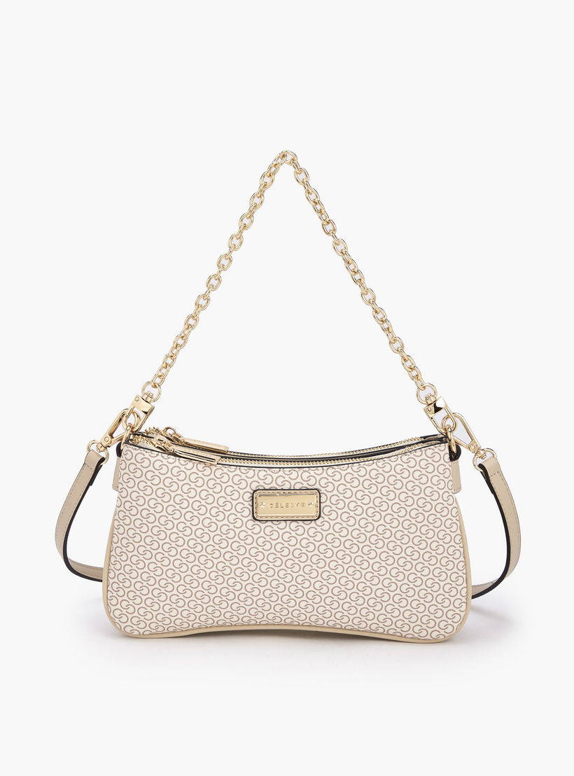 Celeste Monogram Print Crossbody Bag with Zip Closure-women-bagsandwallets-handbags-image-1