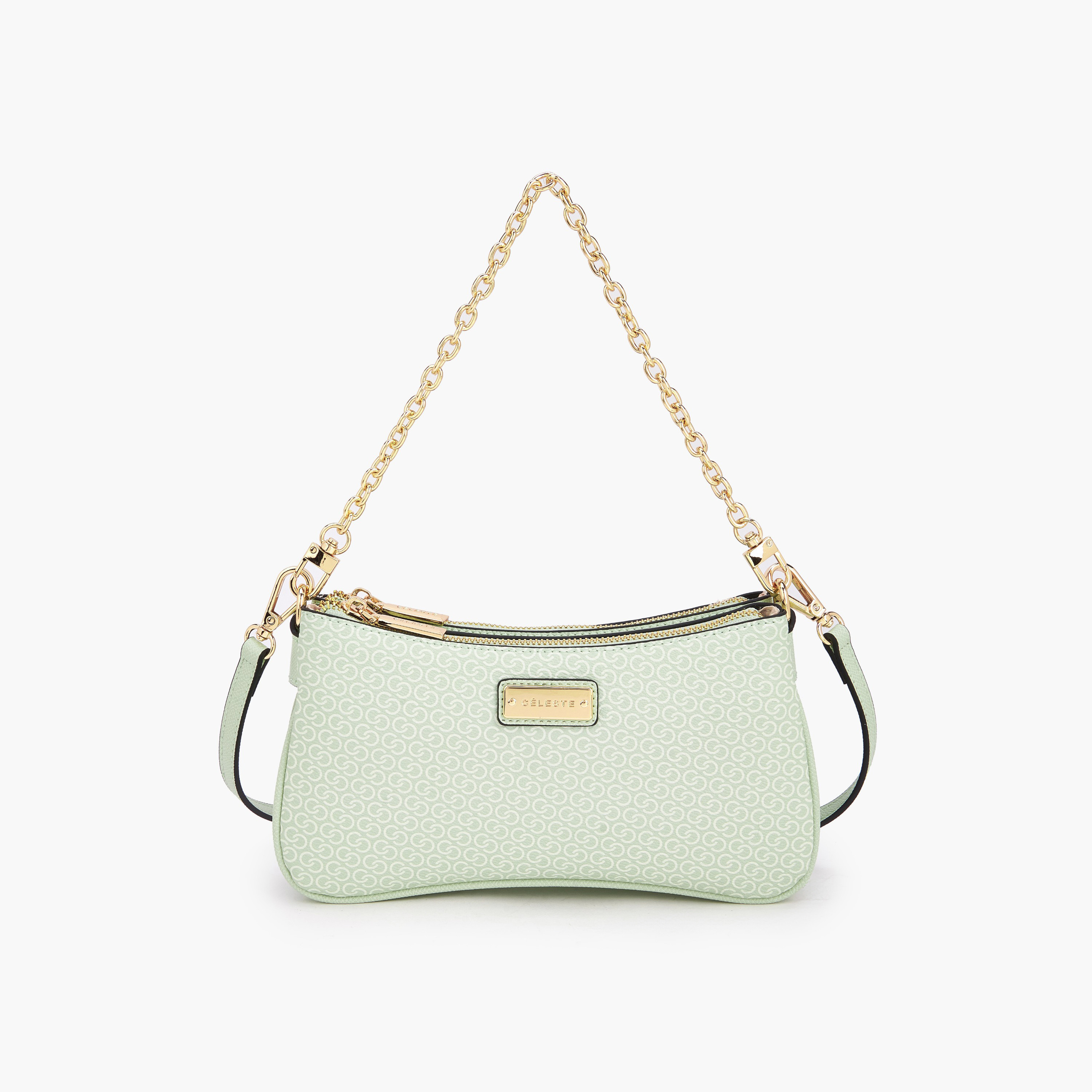 Celeste Monogram Print Crossbody Bag with Zip Closure-women-bagsandwallets-handbags-image-1