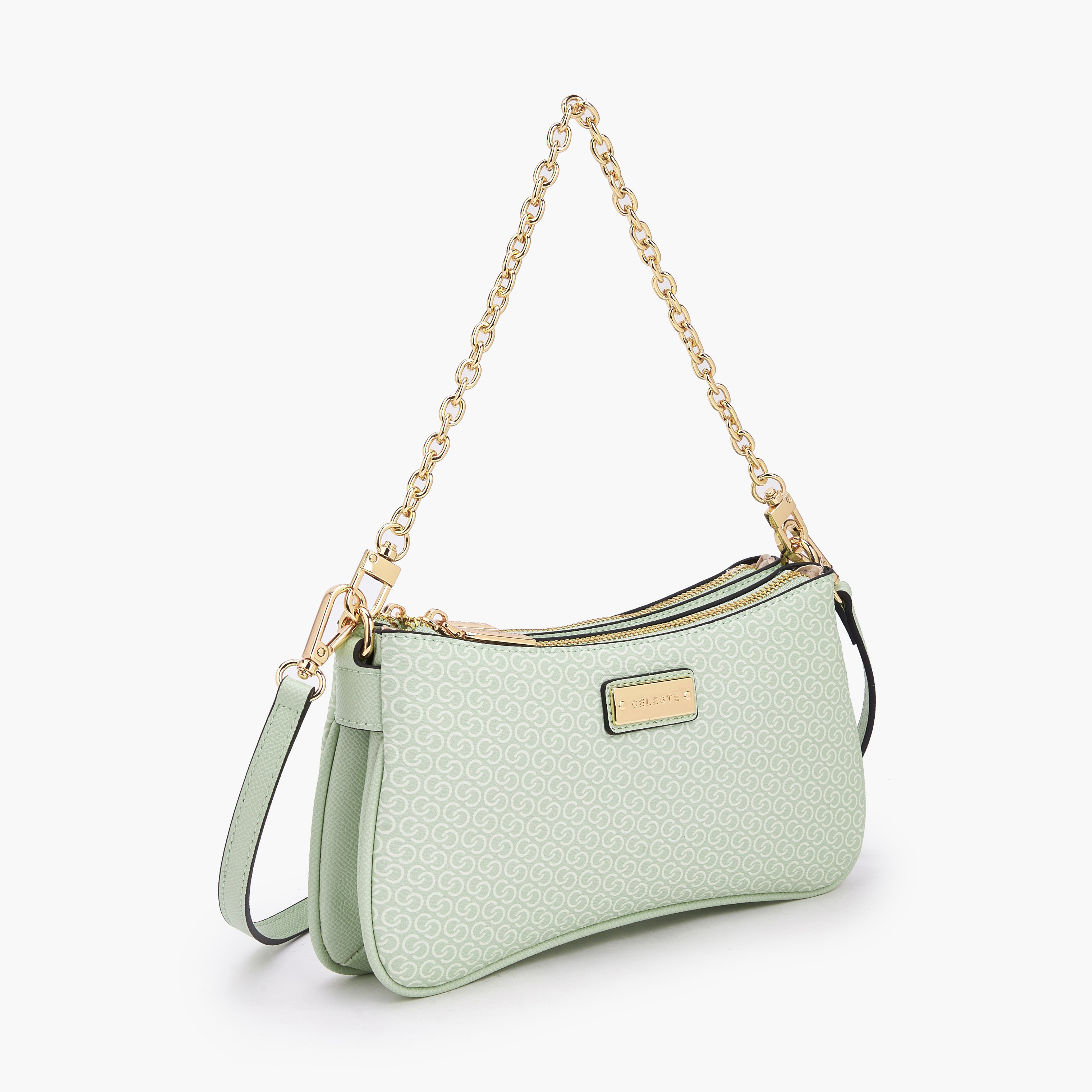Celeste Monogram Print Crossbody Bag with Zip Closure-women-bagsandwallets-handbags-image-4