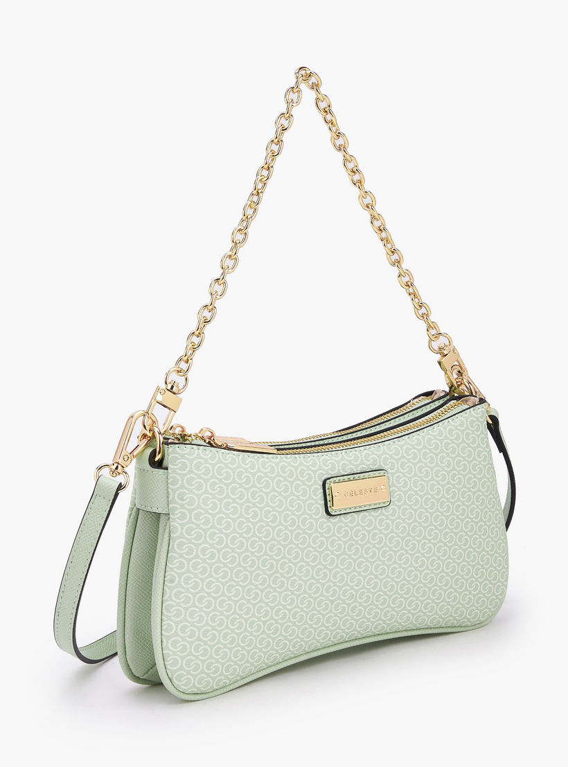 Celeste Monogram Print Crossbody Bag with Zip Closure-women-bagsandwallets-handbags-image-4