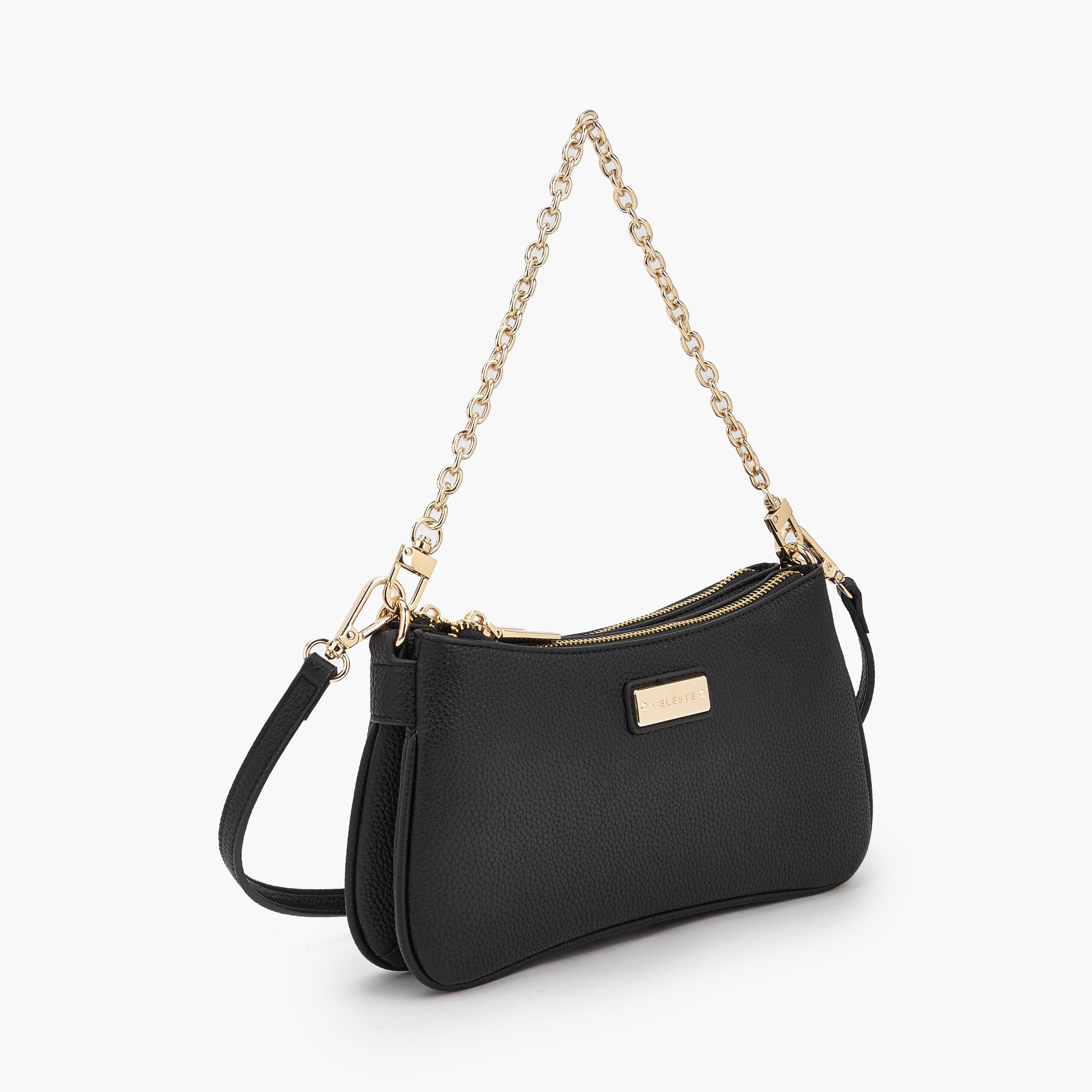 شنطة كروس بودي بارزة الملمس بسحاب إغلاق من سيليست-women-bagsandwallets-handbags-image-4
