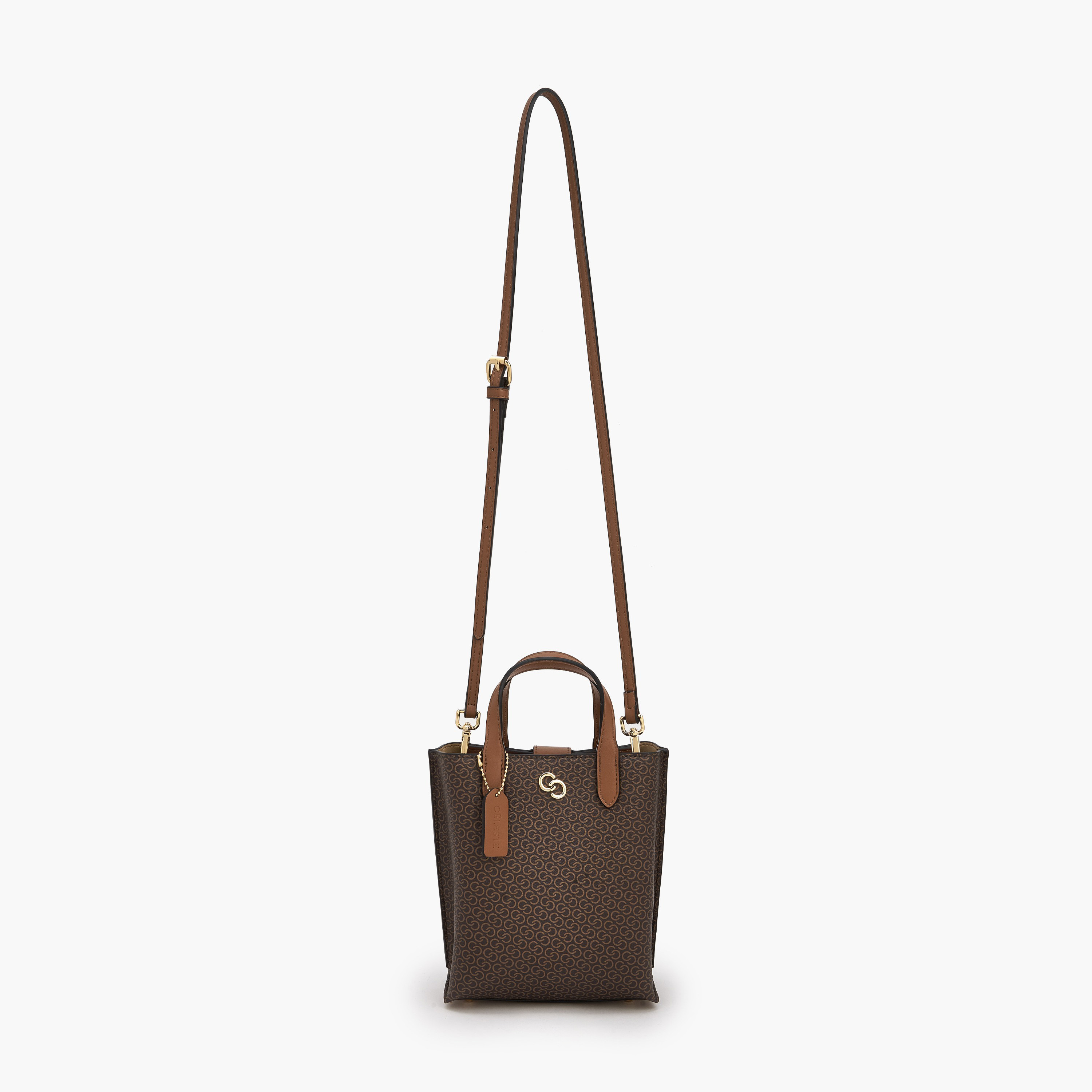 Celeste Monogram Print Tote Bag with Double Handle-women-bagsandwallets-handbags-image-3
