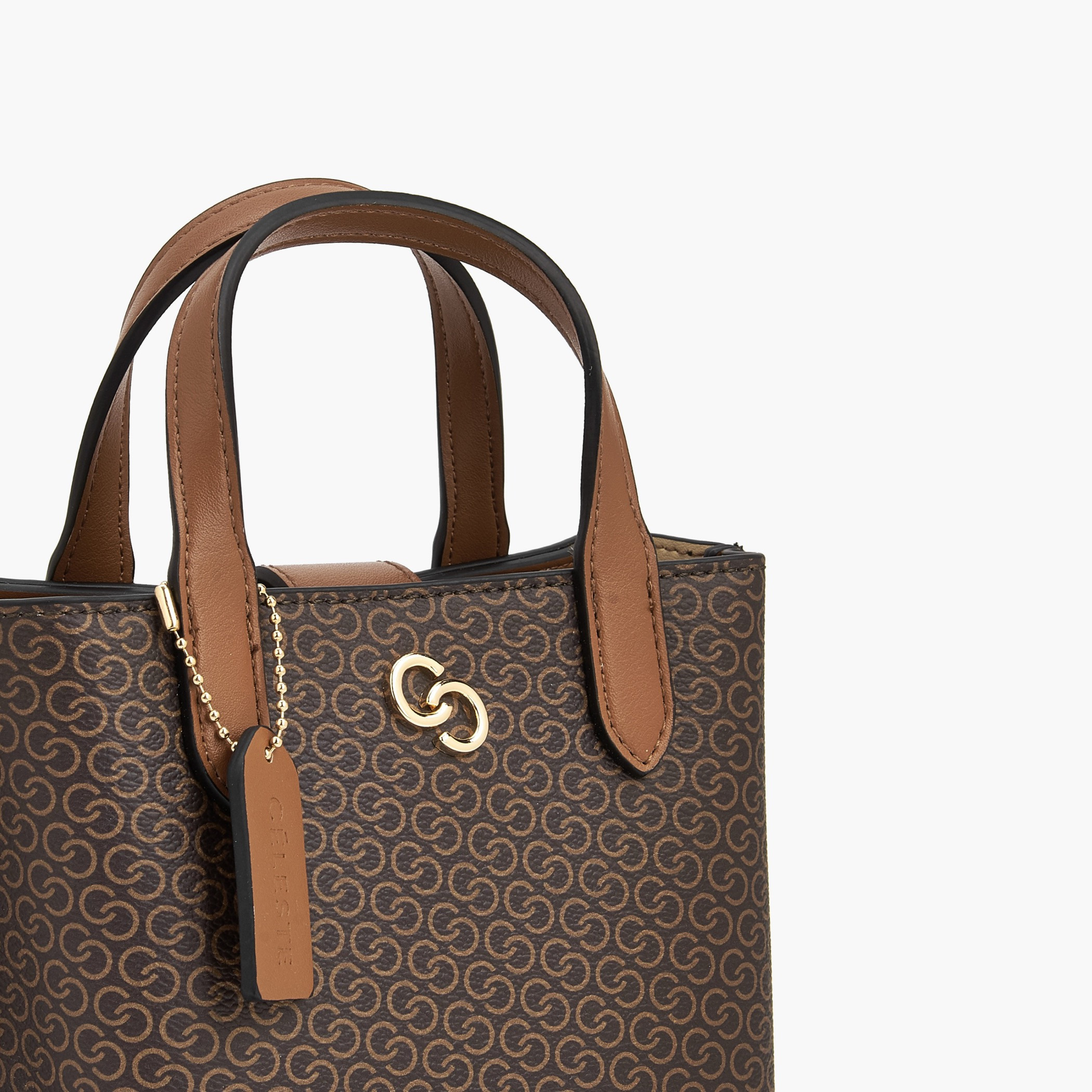 Celeste Monogram Print Tote Bag with Double Handle-women-bagsandwallets-handbags-image-5
