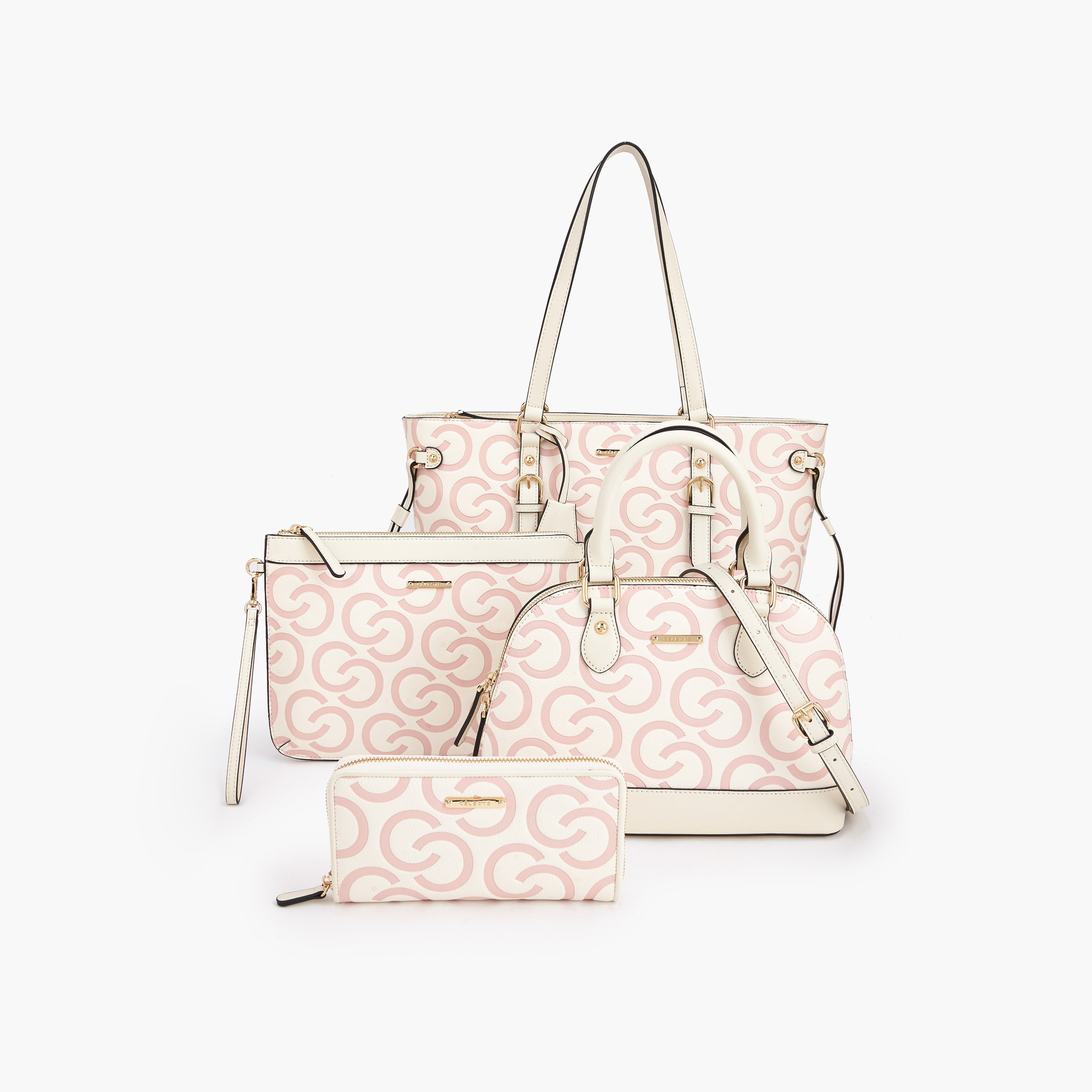 طقم شنطة توتي 4 قطع بطبعات مونوجرام من سيليست-women-bagsandwallets-handbags-image-1