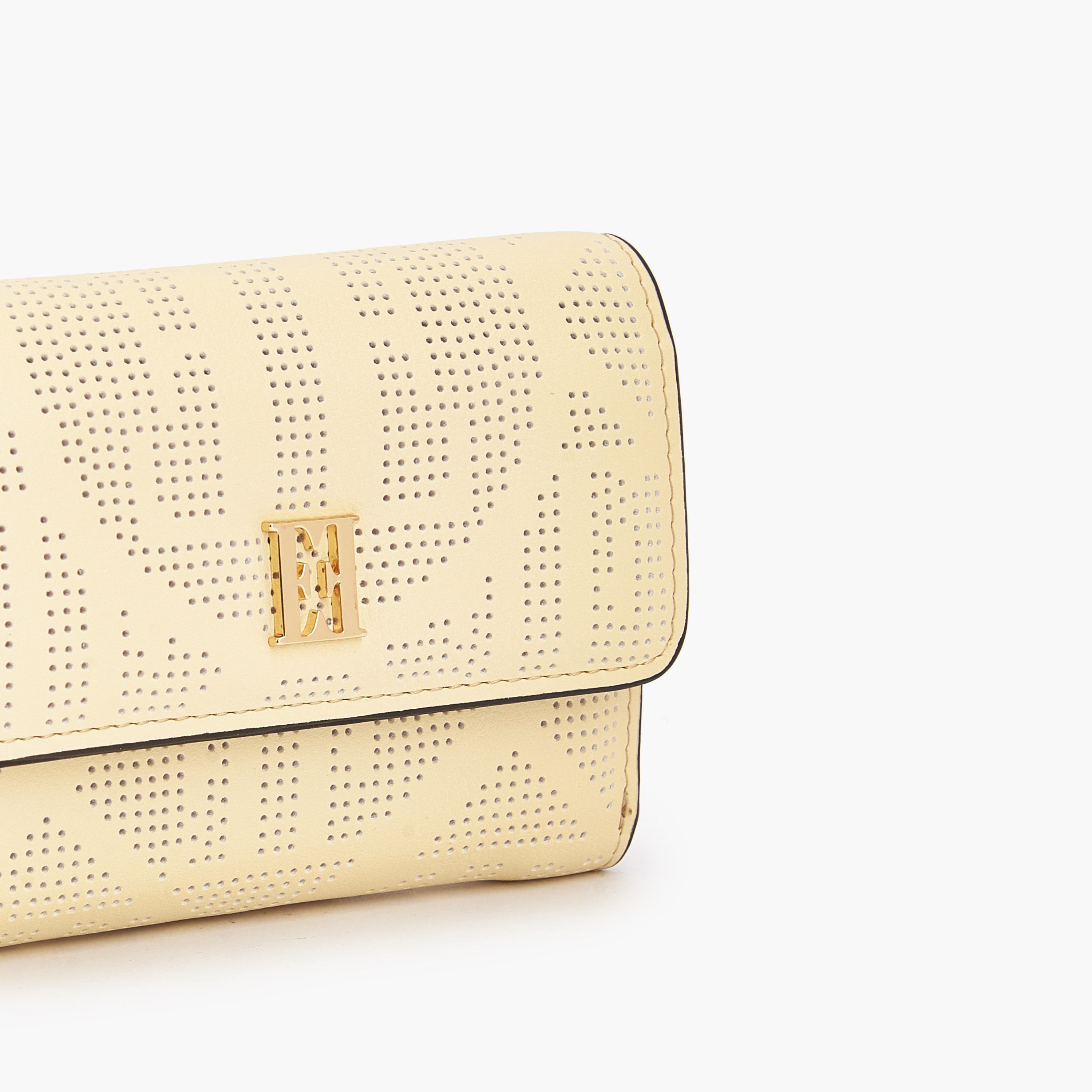 Elle Perforated Wallet with Snap Button Closure-women-bagsandwallets-wallets-image-3
