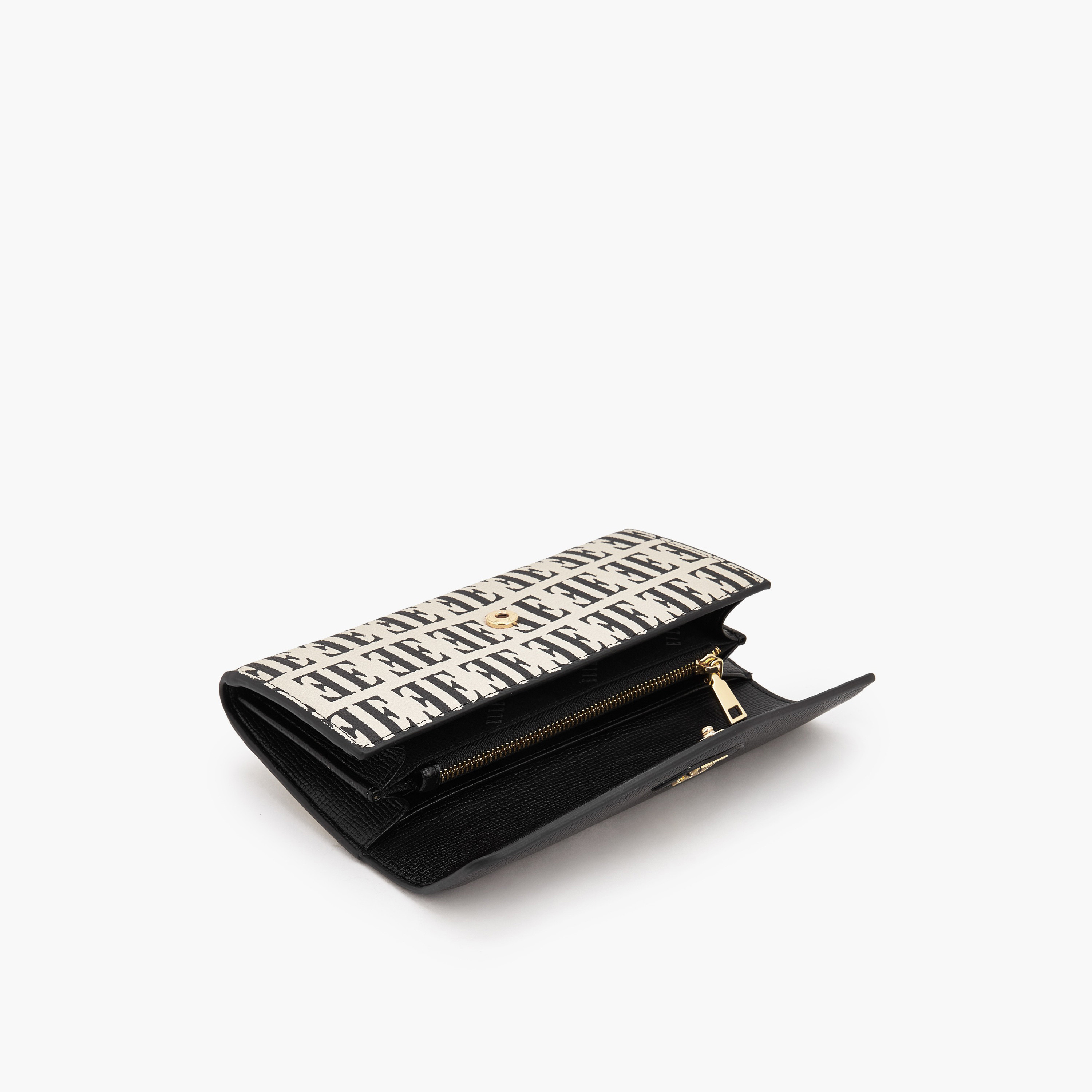 Elle Monogram Print Wallet with Snap Button Closure-women-bagsandwallets-wallets-image-6