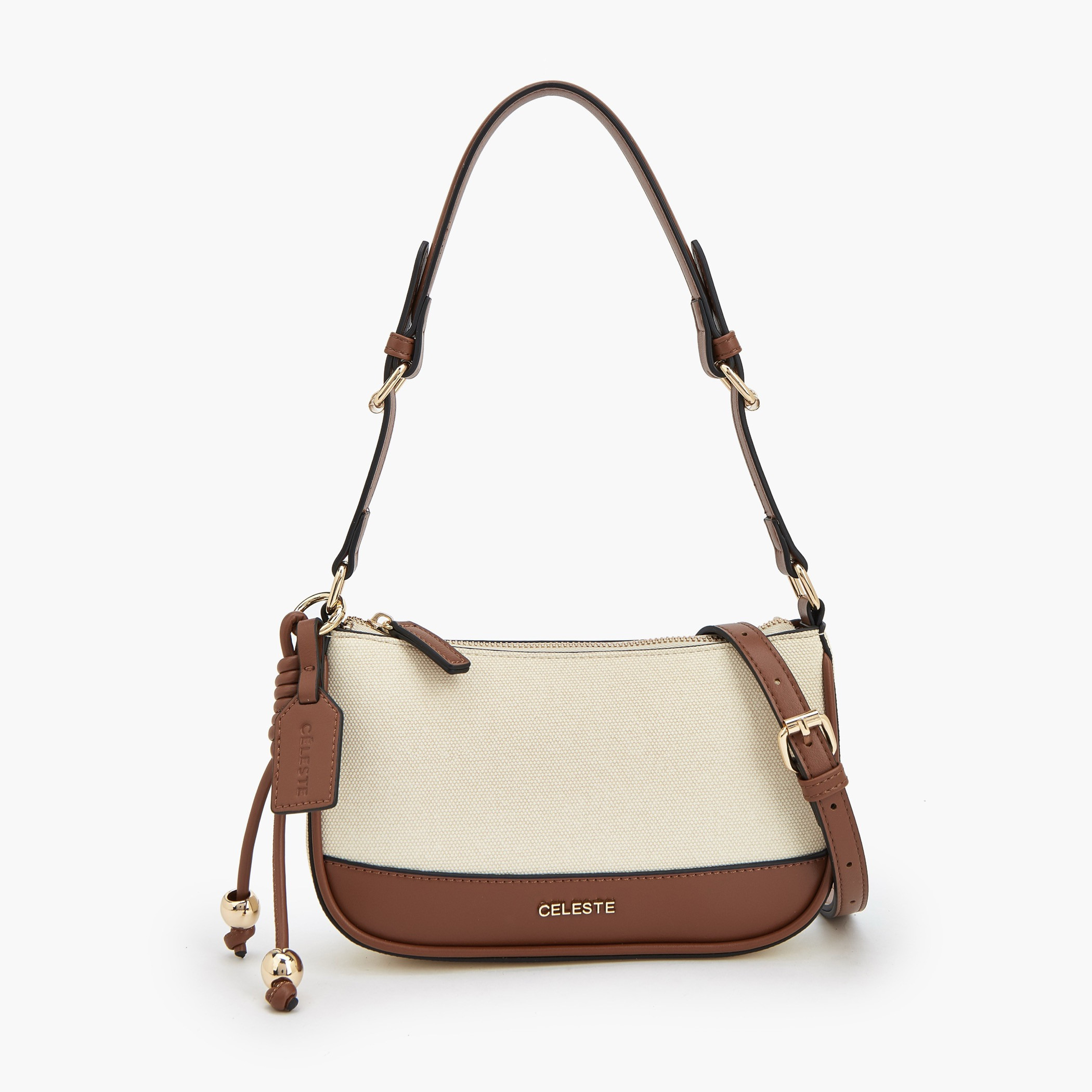 شنطة كتف بارزة الملمس بسحّاب إغلاق من سيليست-women-bagsandwallets-handbags-image-1
