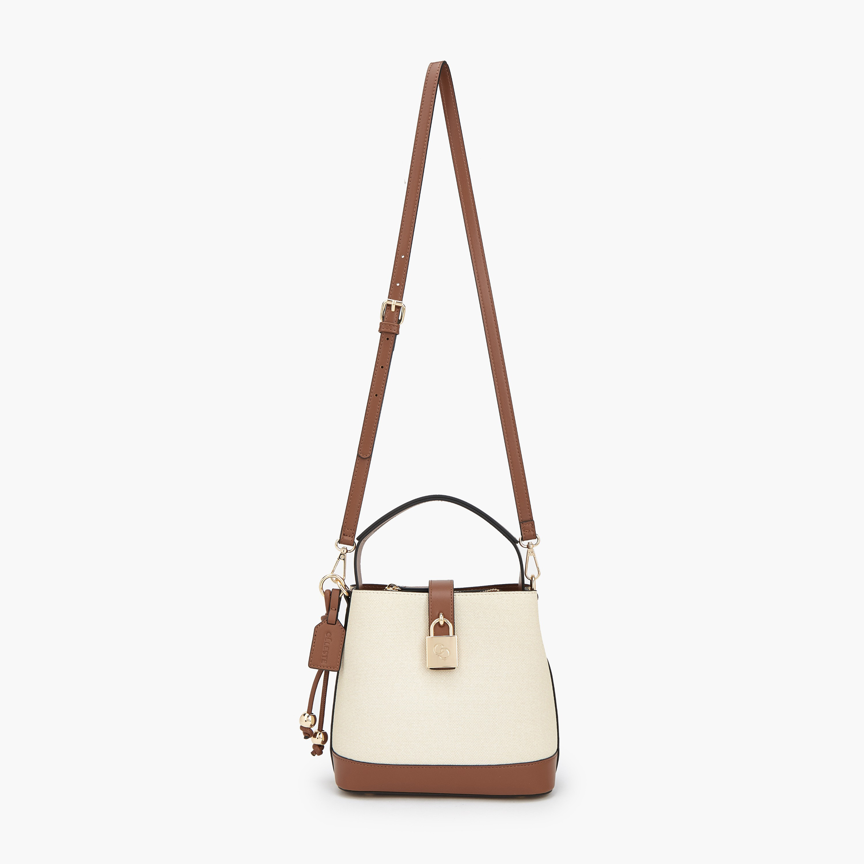 Celeste Textured Tote Bag with Padlock Detail-women-bagsandwallets-handbags-image-3