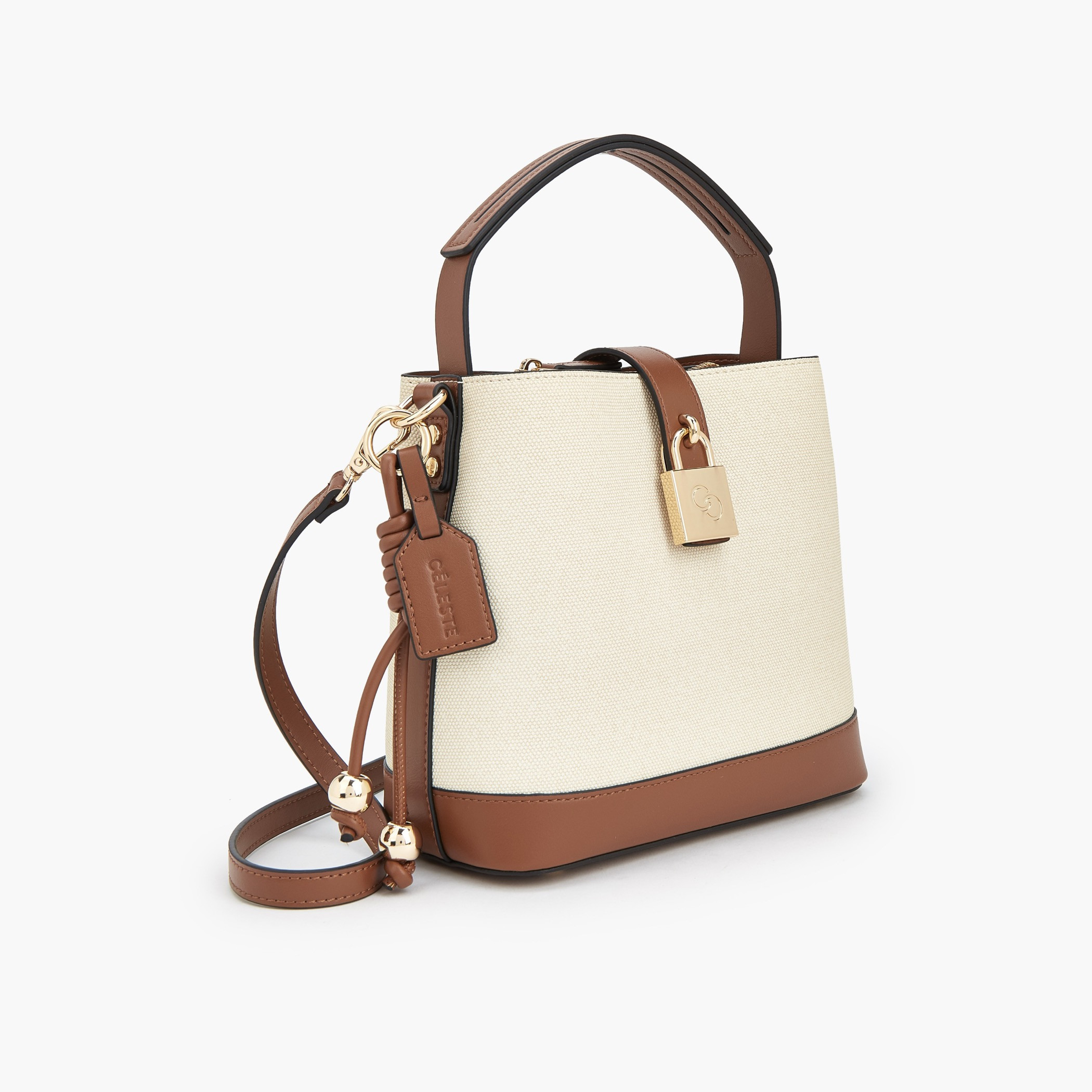 Celeste Textured Tote Bag with Padlock Detail-women-bagsandwallets-handbags-image-4