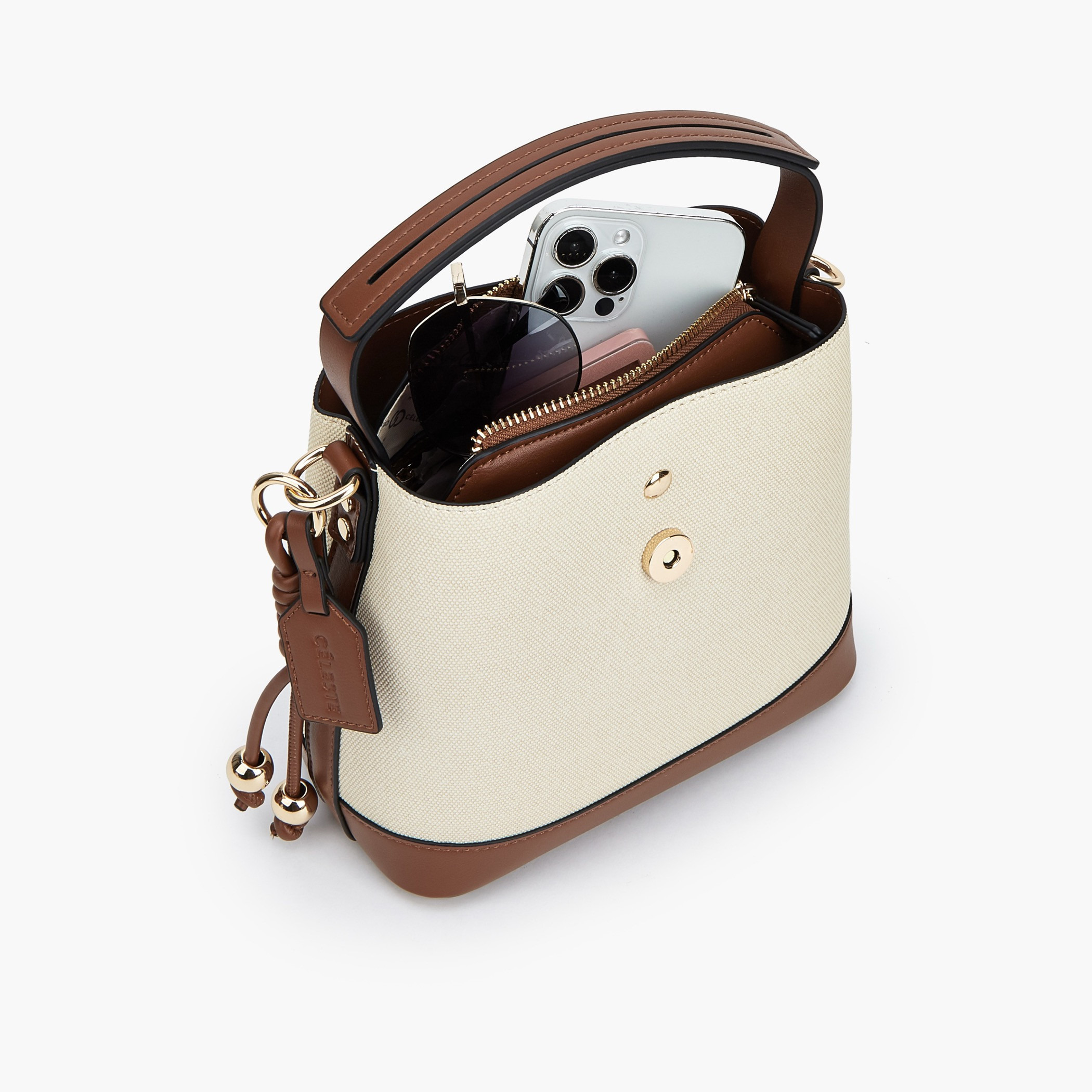 Celeste Textured Tote Bag with Padlock Detail-women-bagsandwallets-handbags-image-9