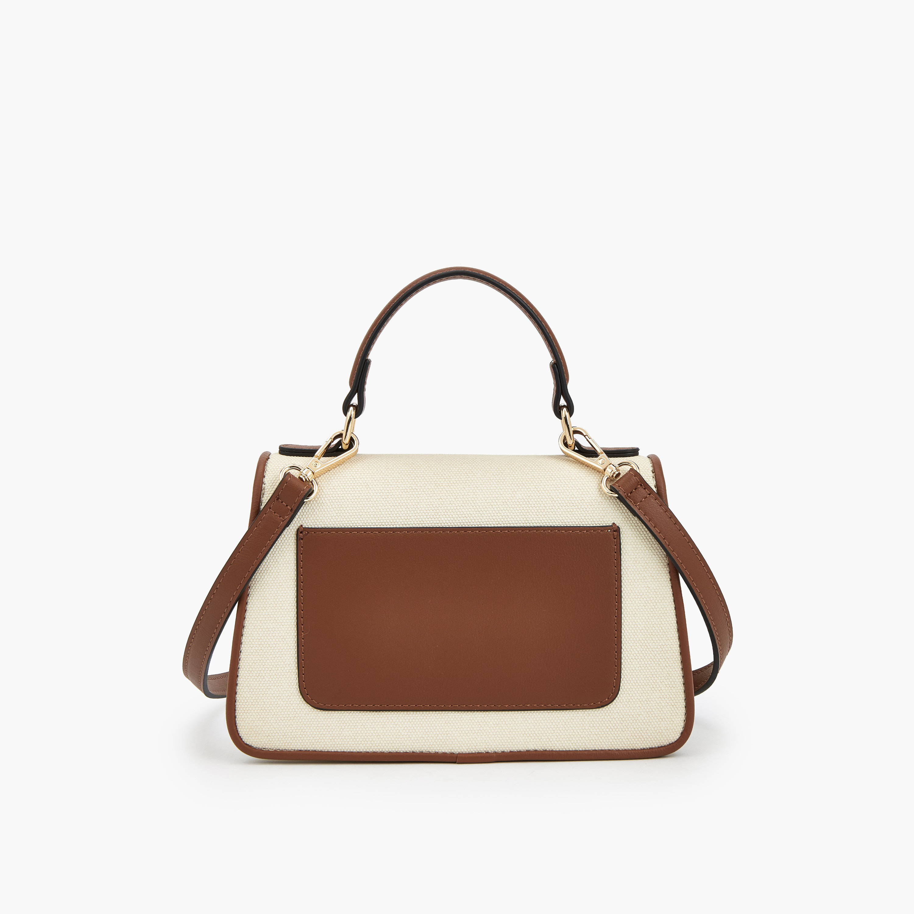 Celeste Textured Satchel Bag with Magnetic Closure-women-bagsandwallets-handbags-image-4