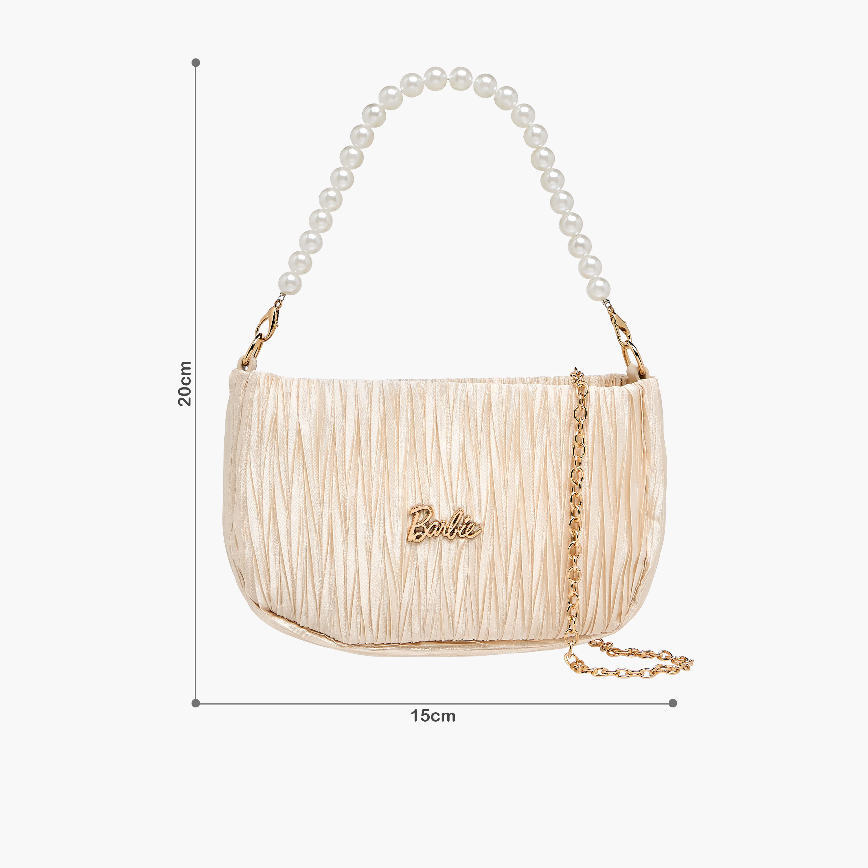 Barbie Pleated Crossbody Bag with Pearl Handle-girls-accessories-bags-image-2
