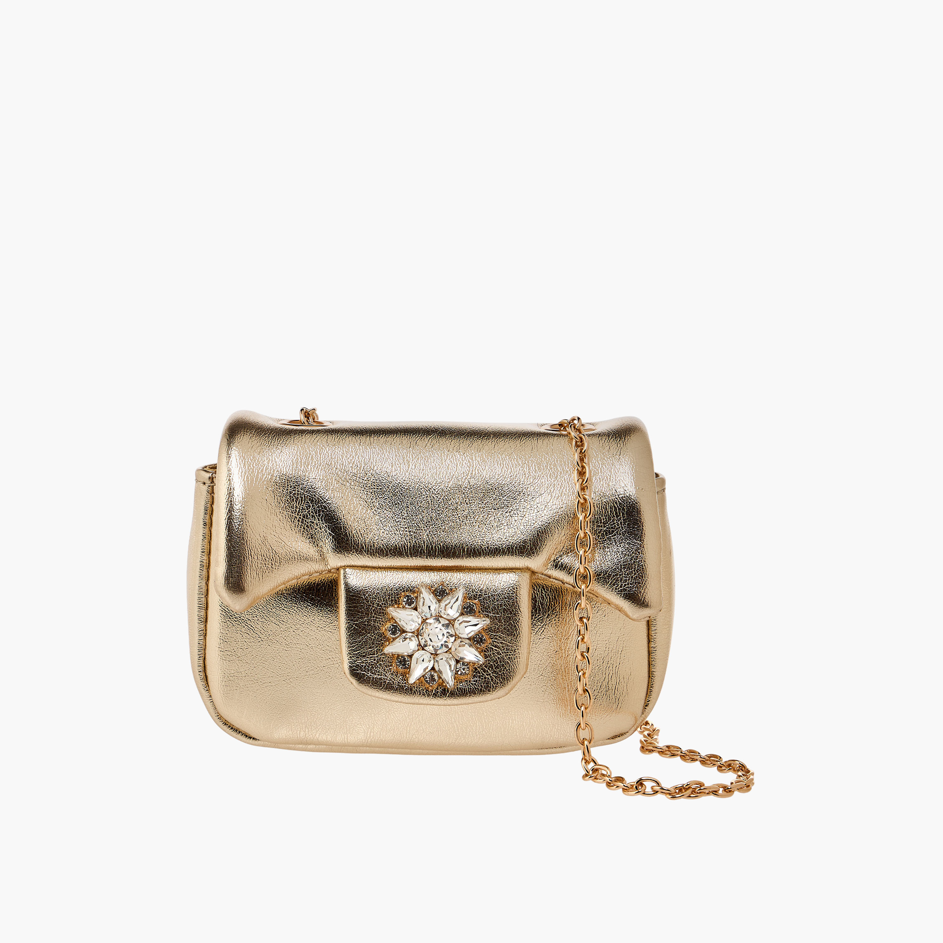 شنطة كروسبودي مزينة بحزام سلسلة من سيليست-girls-accessories-bags-image-1