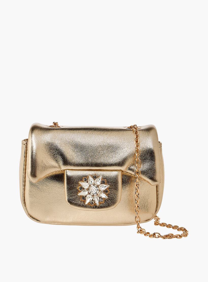 شنطة كروسبودي مزينة بحزام سلسلة من سيليست-girls-accessories-bags-image-1