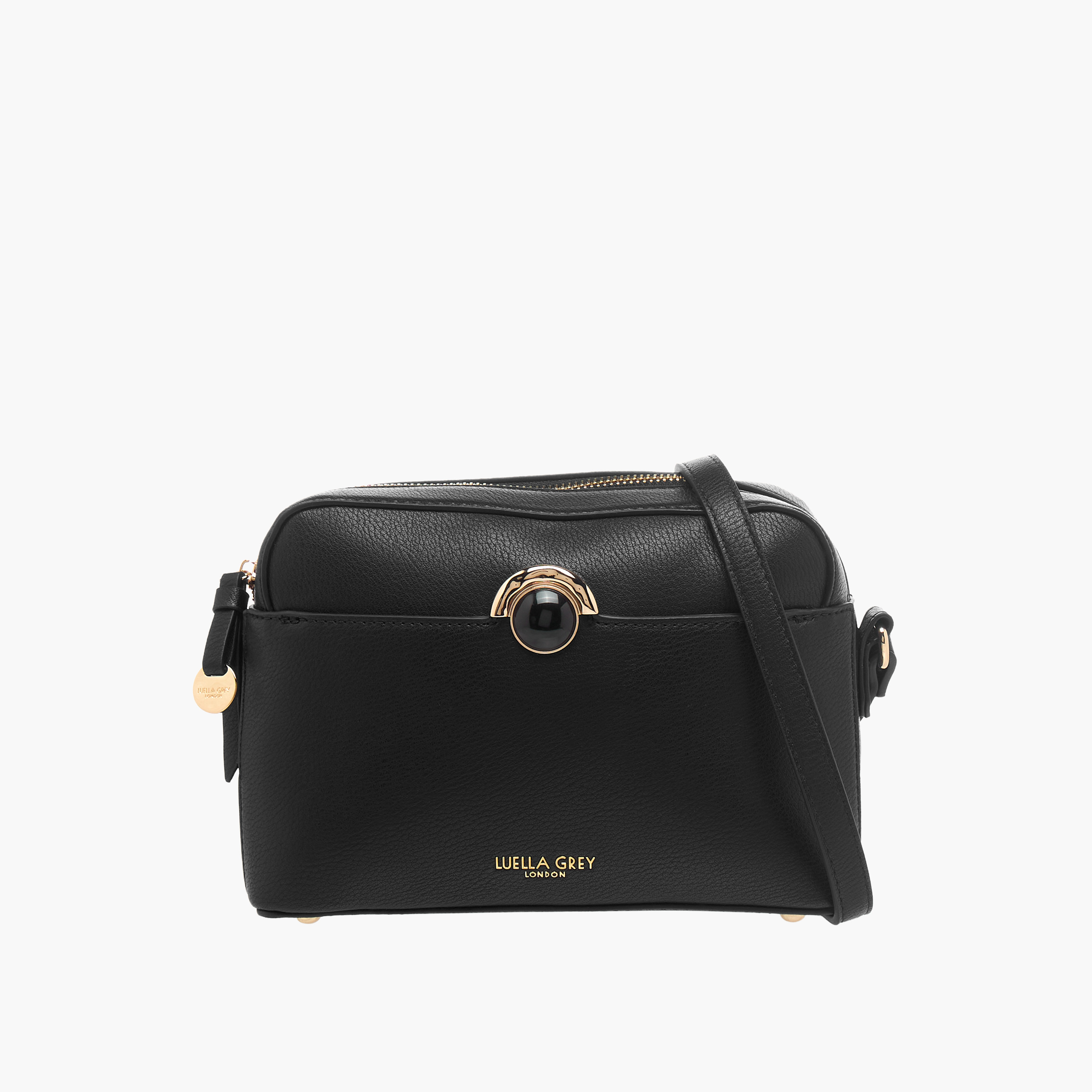 شنطة كروس بودي سادة بحزام قابل للتعديل سيان من لويلا جري-women-bagsandwallets-handbags-image-1
