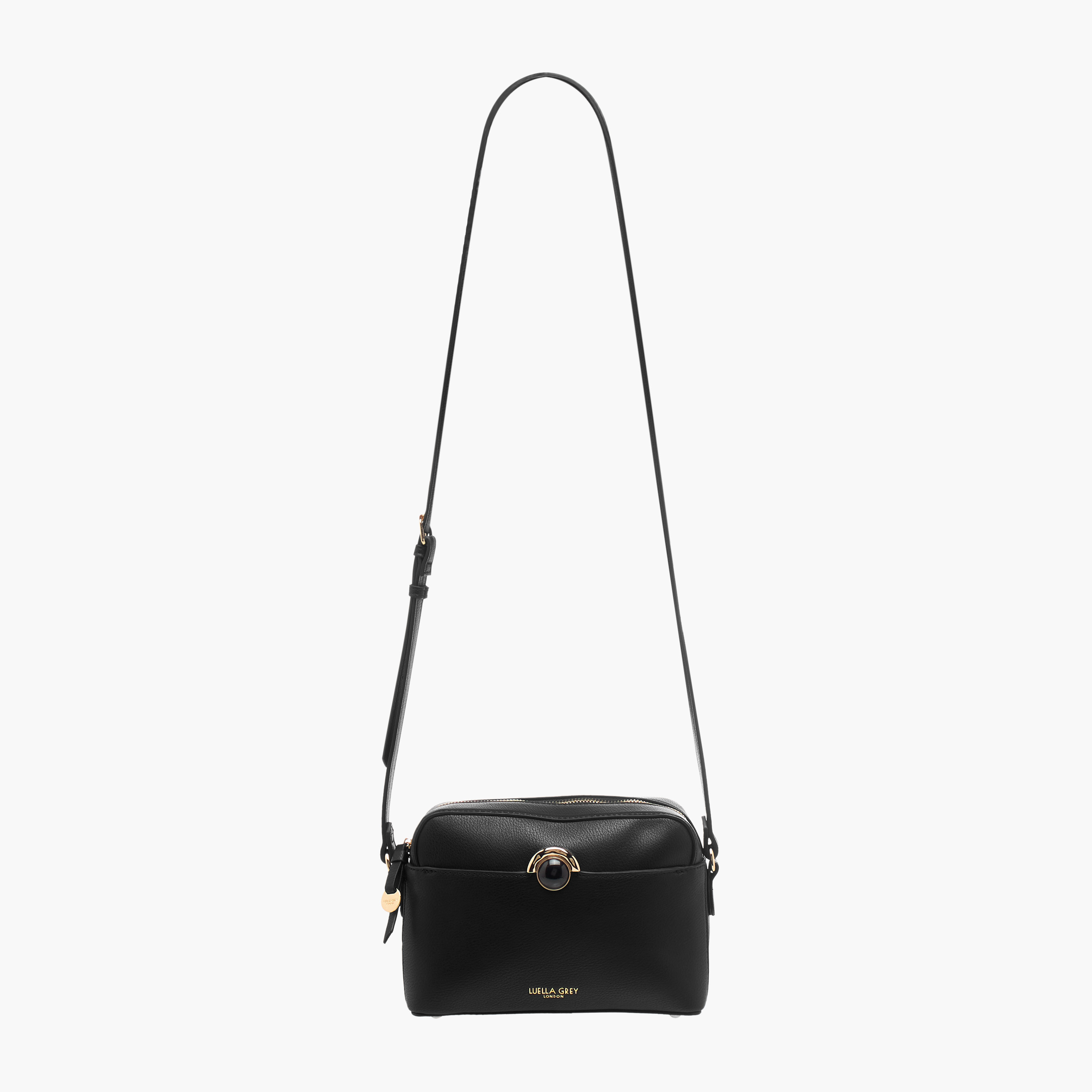 شنطة كروس بودي سادة بحزام قابل للتعديل سيان من لويلا جري-women-bagsandwallets-handbags-image-3