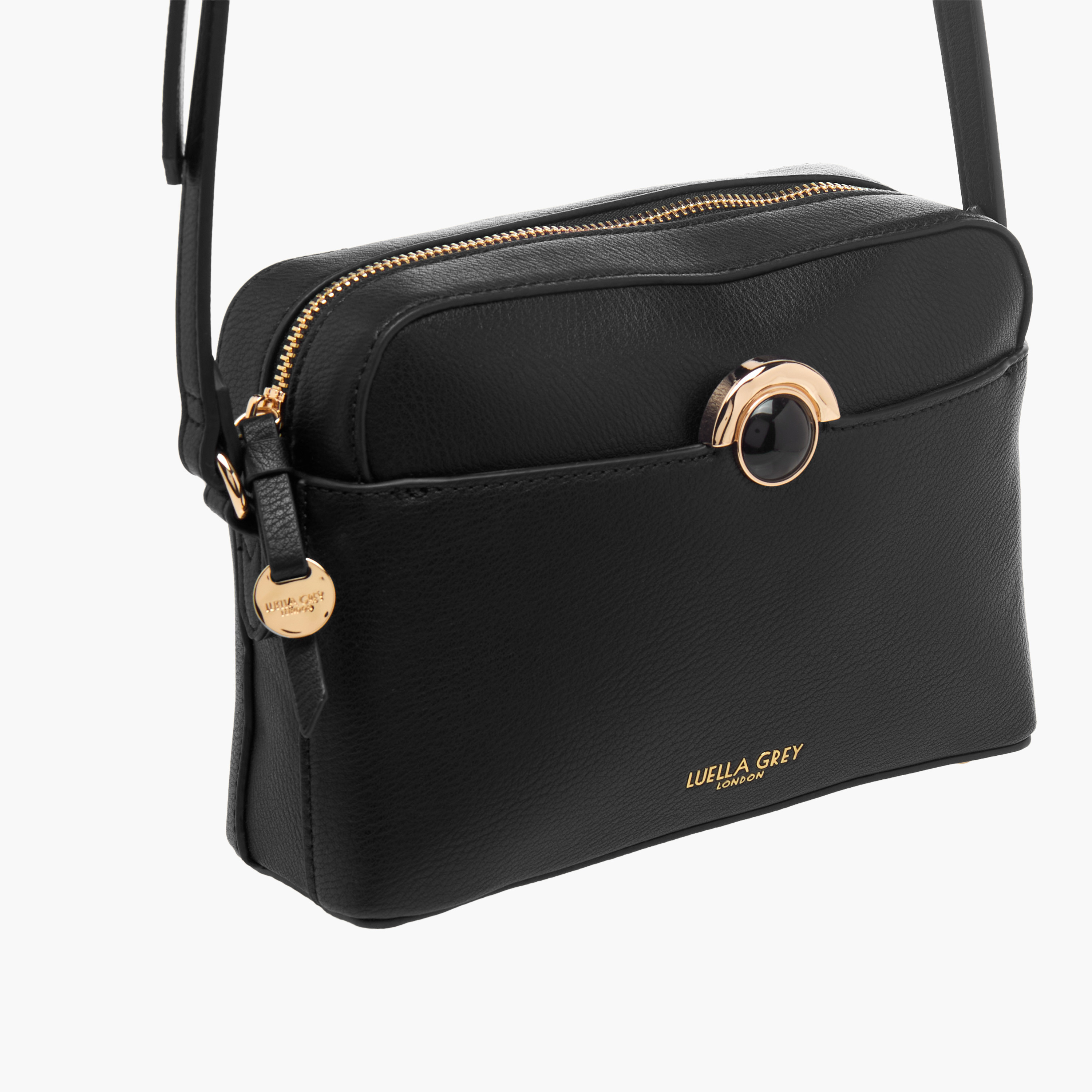 شنطة كروس بودي سادة بحزام قابل للتعديل سيان من لويلا جري-women-bagsandwallets-handbags-image-5