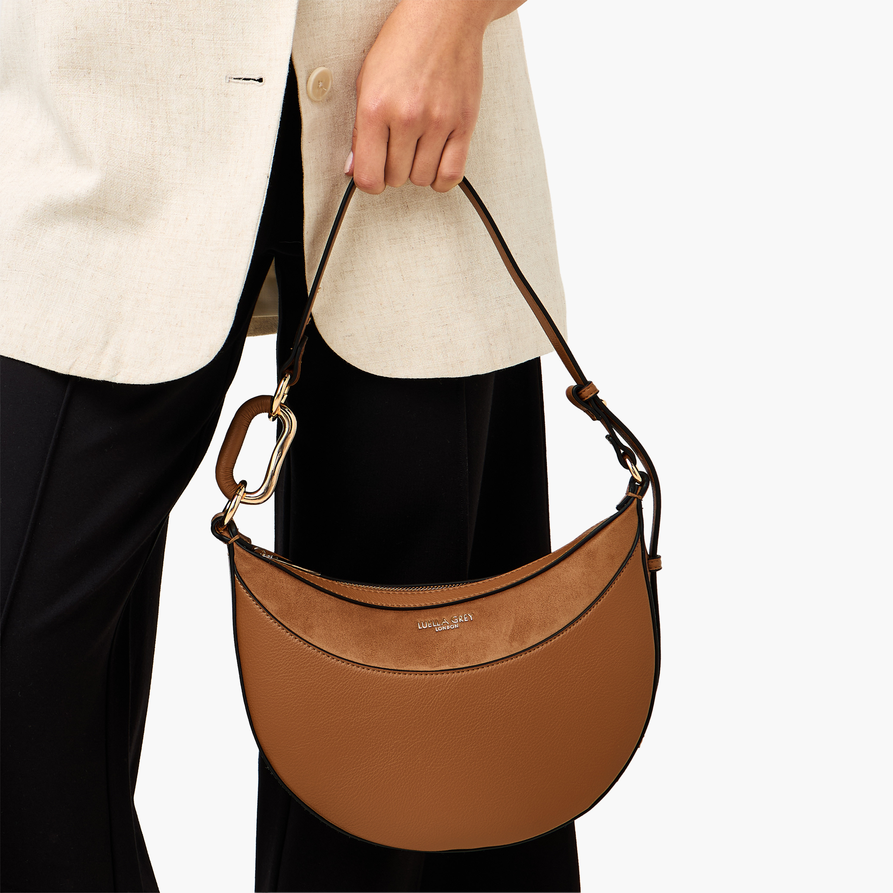 LUELLA GREY Hester Textured Shoulder Bag with Adjustable Strap-women-bagsandwallets-handbags-image-2