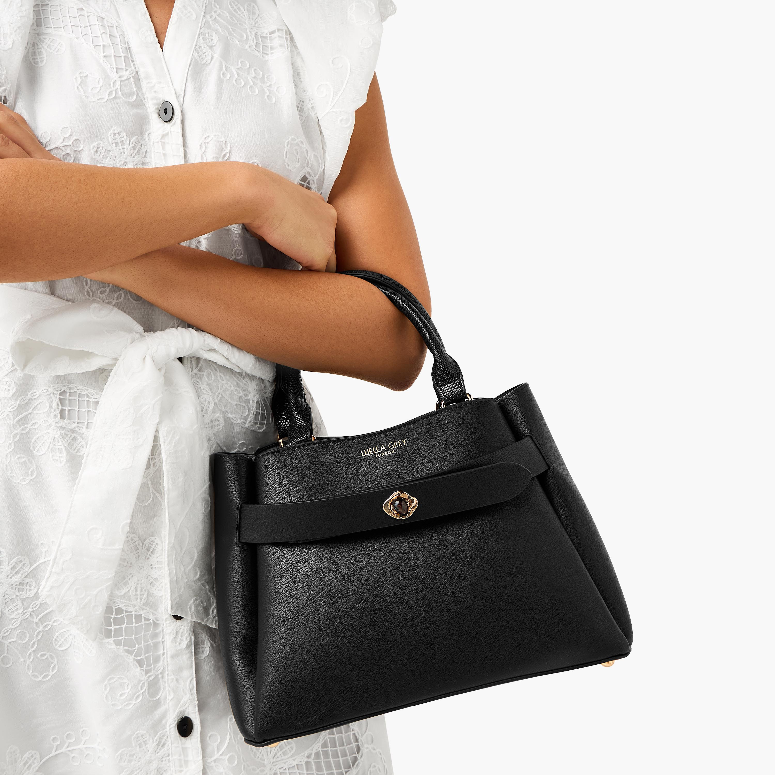 شنطة توت بارزة الملمس بحزام مزدوج روكسي من لويلا جري-women-bagsandwallets-handbags-image-4